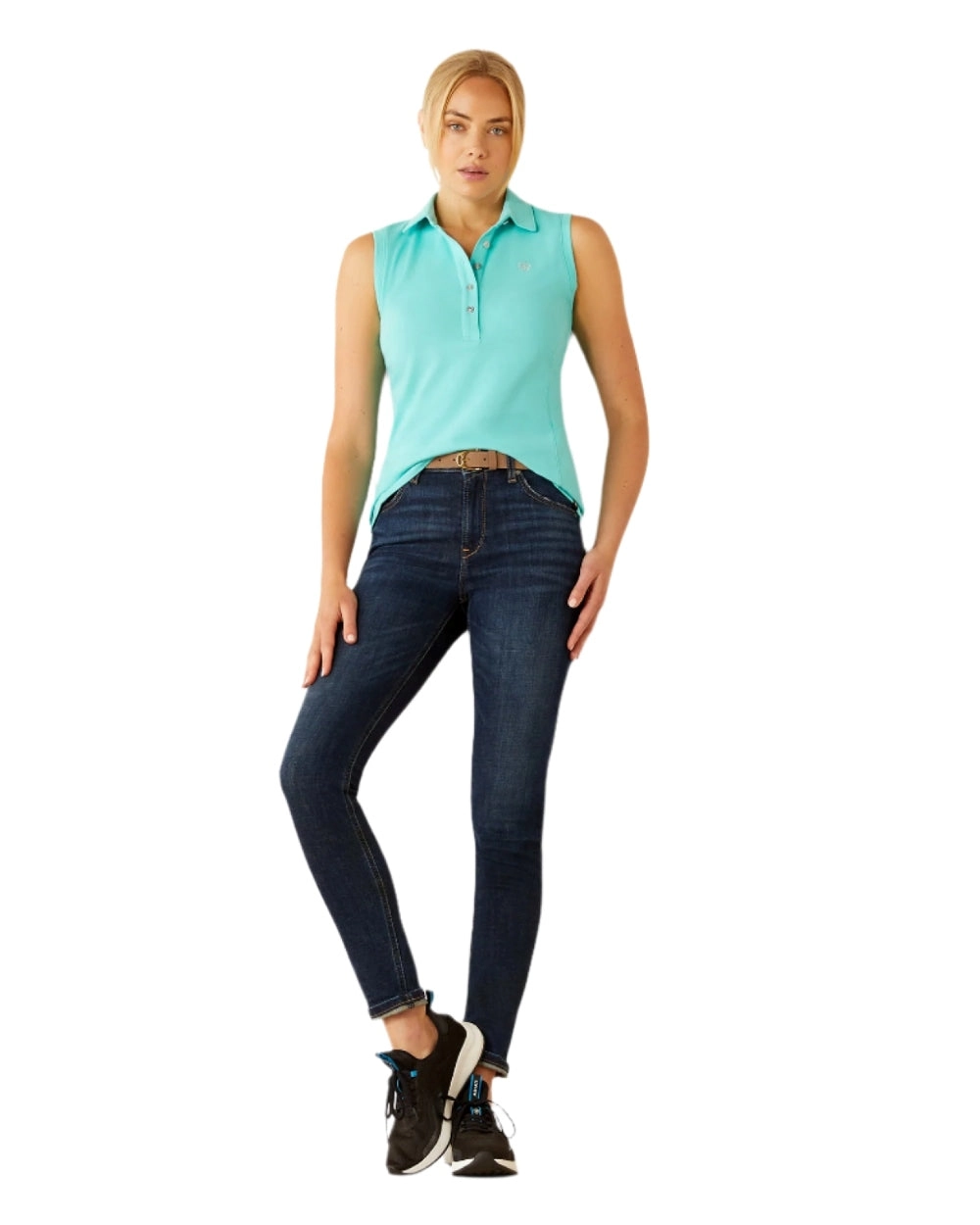 Ariat Womens Prix 3.0 Sleeveless Polo Shirt