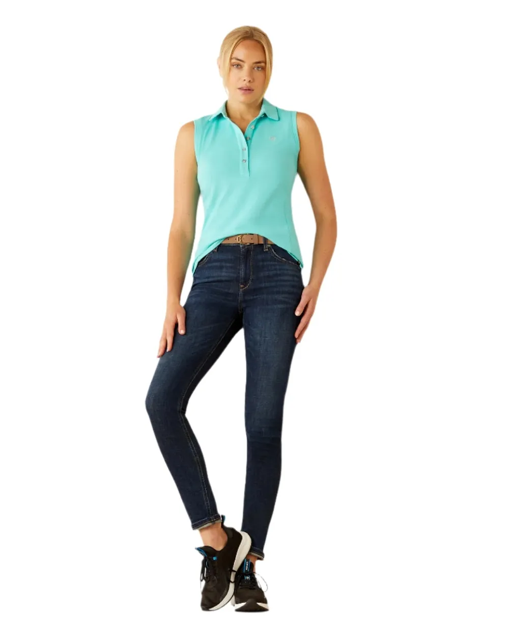 Ariat Womens Prix 3.0 Sleeveless Polo Shirt