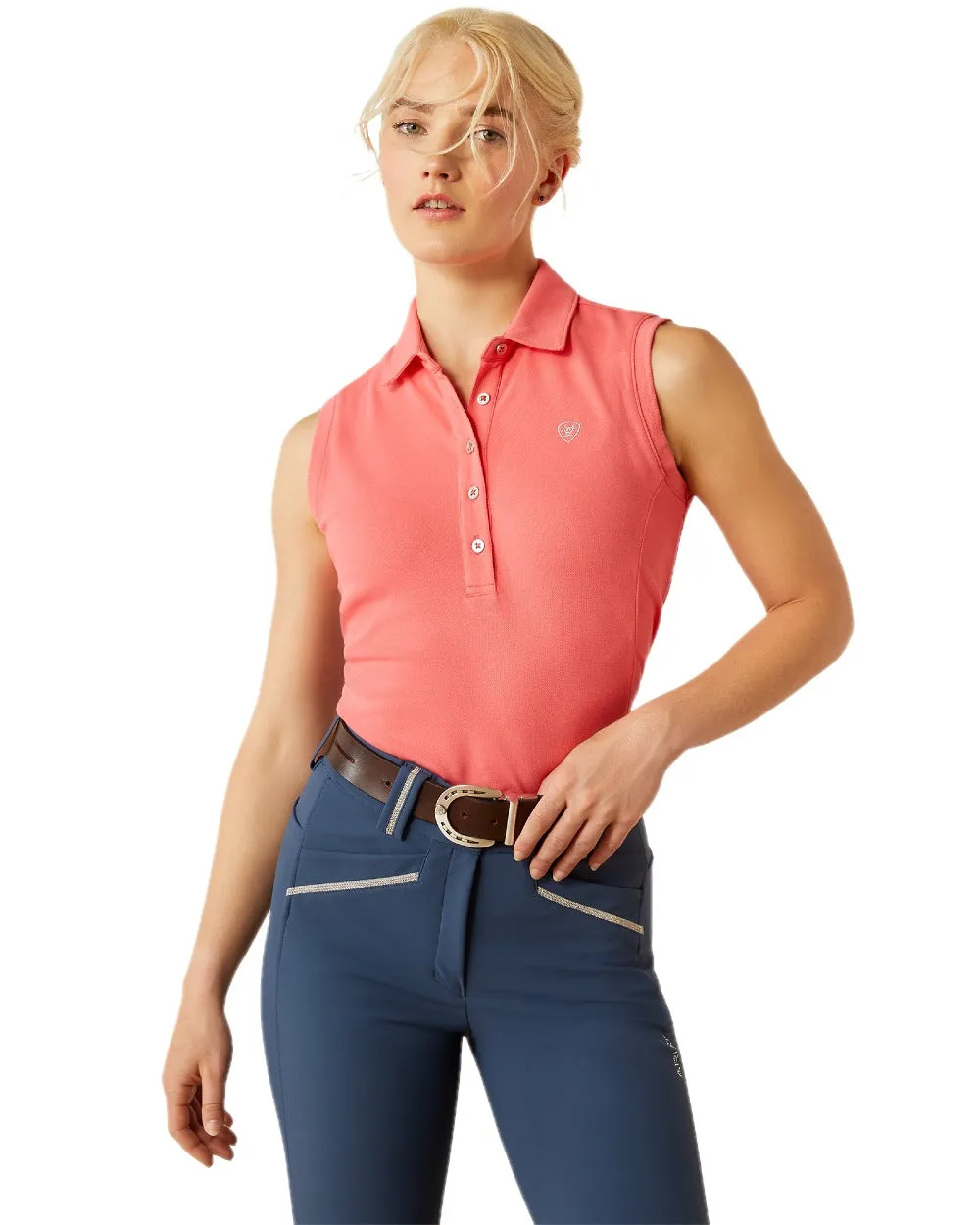 Ariat Womens Prix 3.0 Sleeveless Polo Shirt