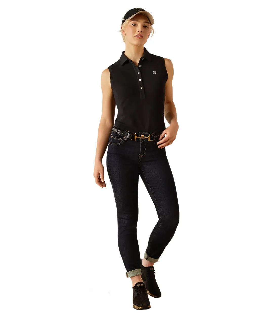 Ariat Womens Prix 3.0 Sleeveless Polo Shirt