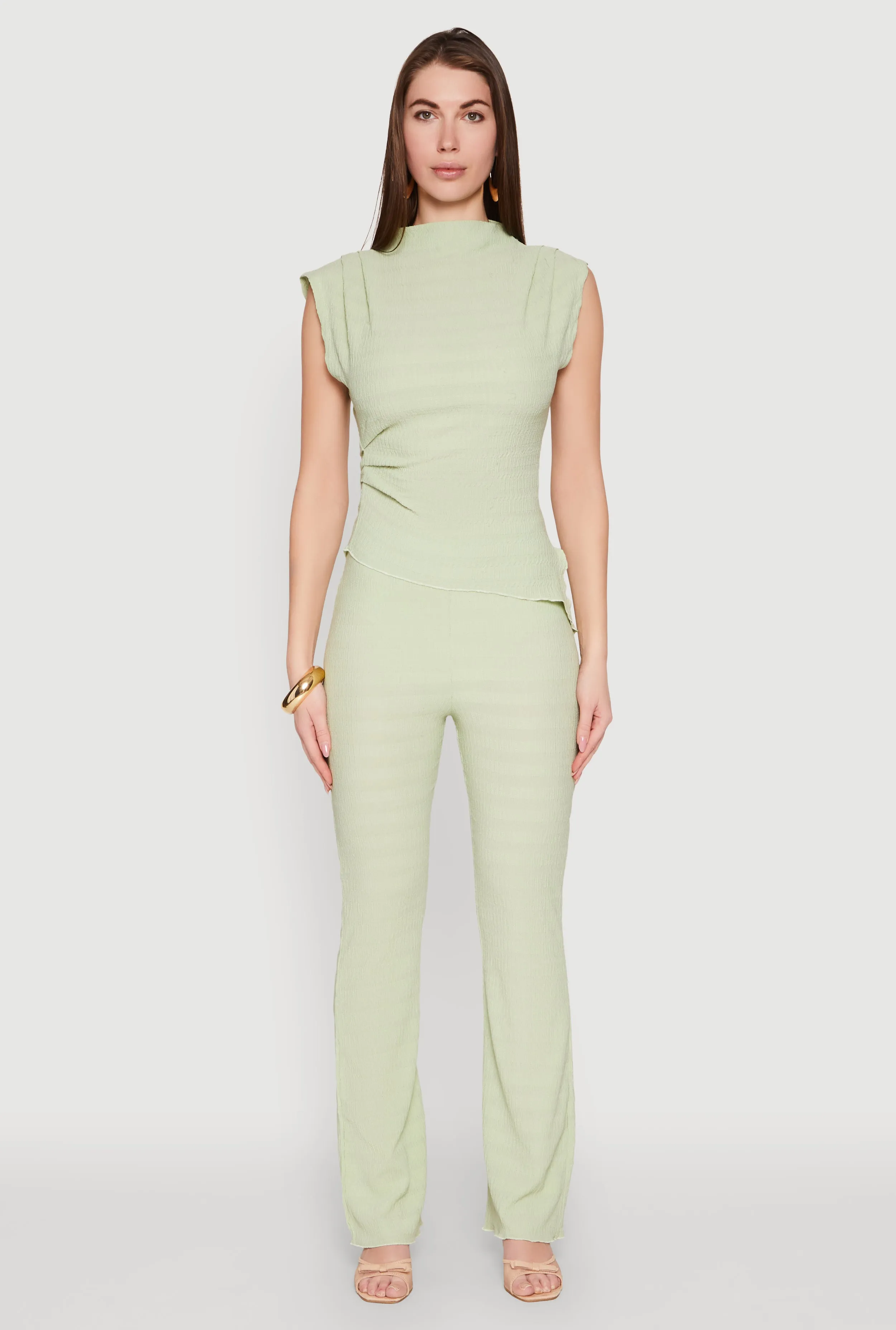 Asymmetrical Hem Cap Sleeve Top