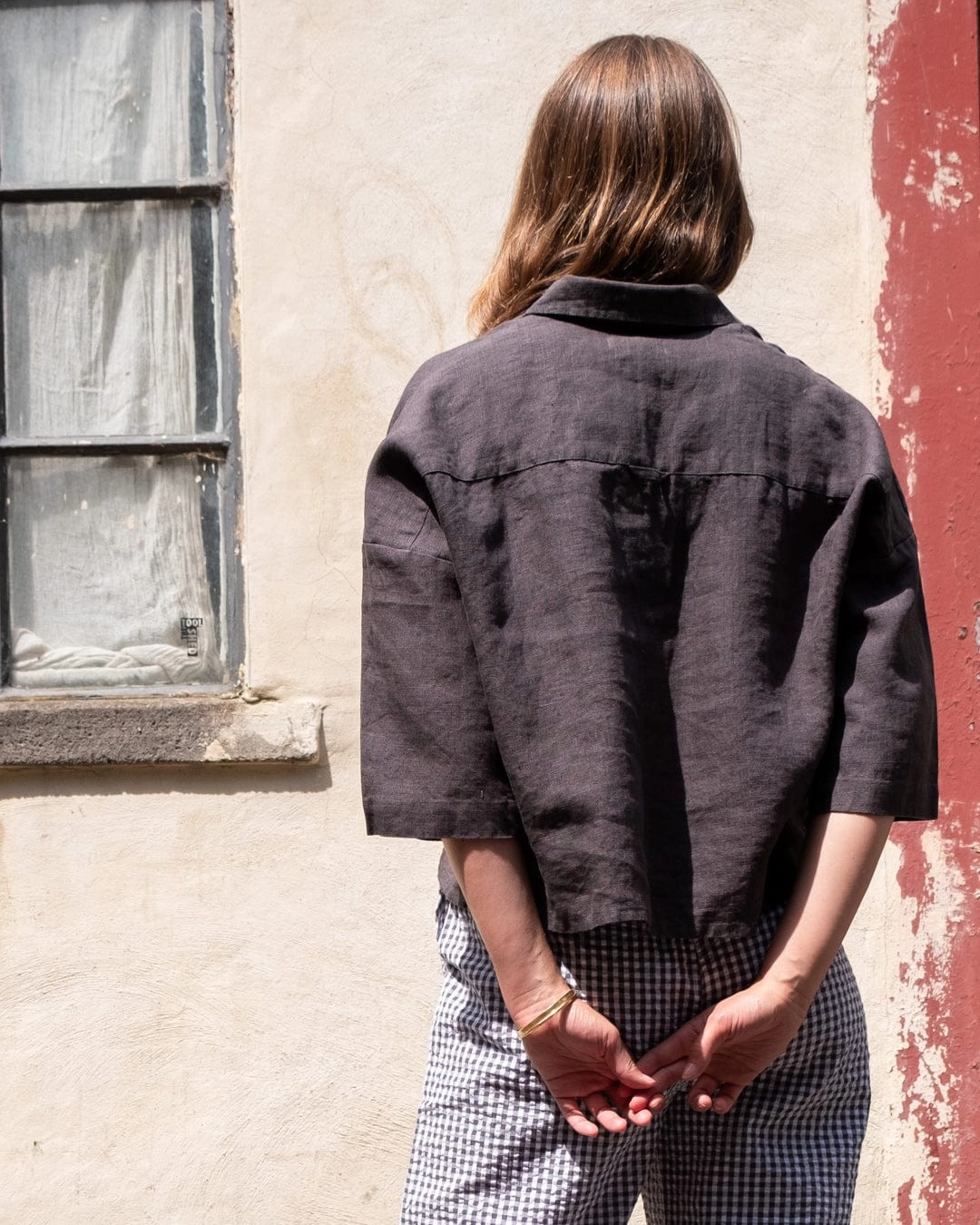Ava Women's Linen Blouse | Grey Linen