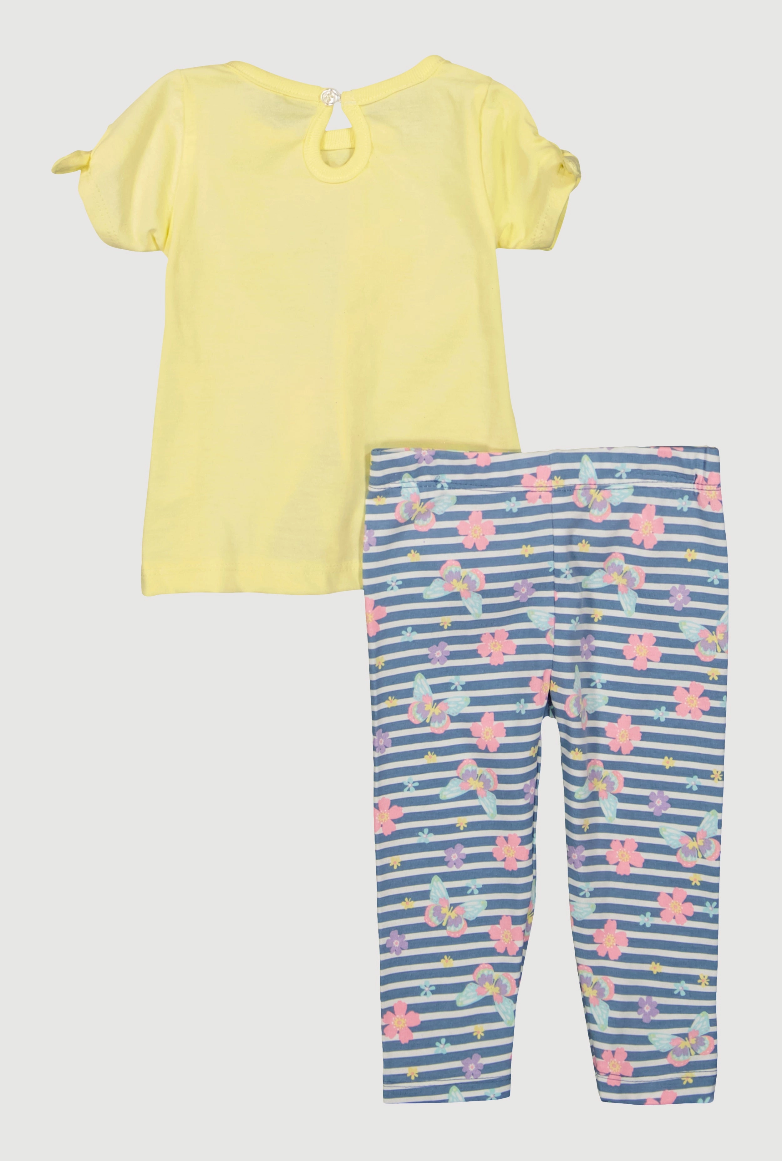 Baby Girls 12-24M Butterfly Flower Graphic Top and Leggings