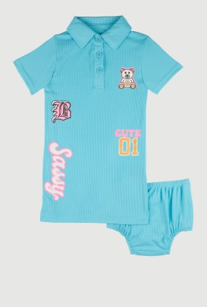 Baby Girls 12-24M Sassy Graphic Print Polo Dress