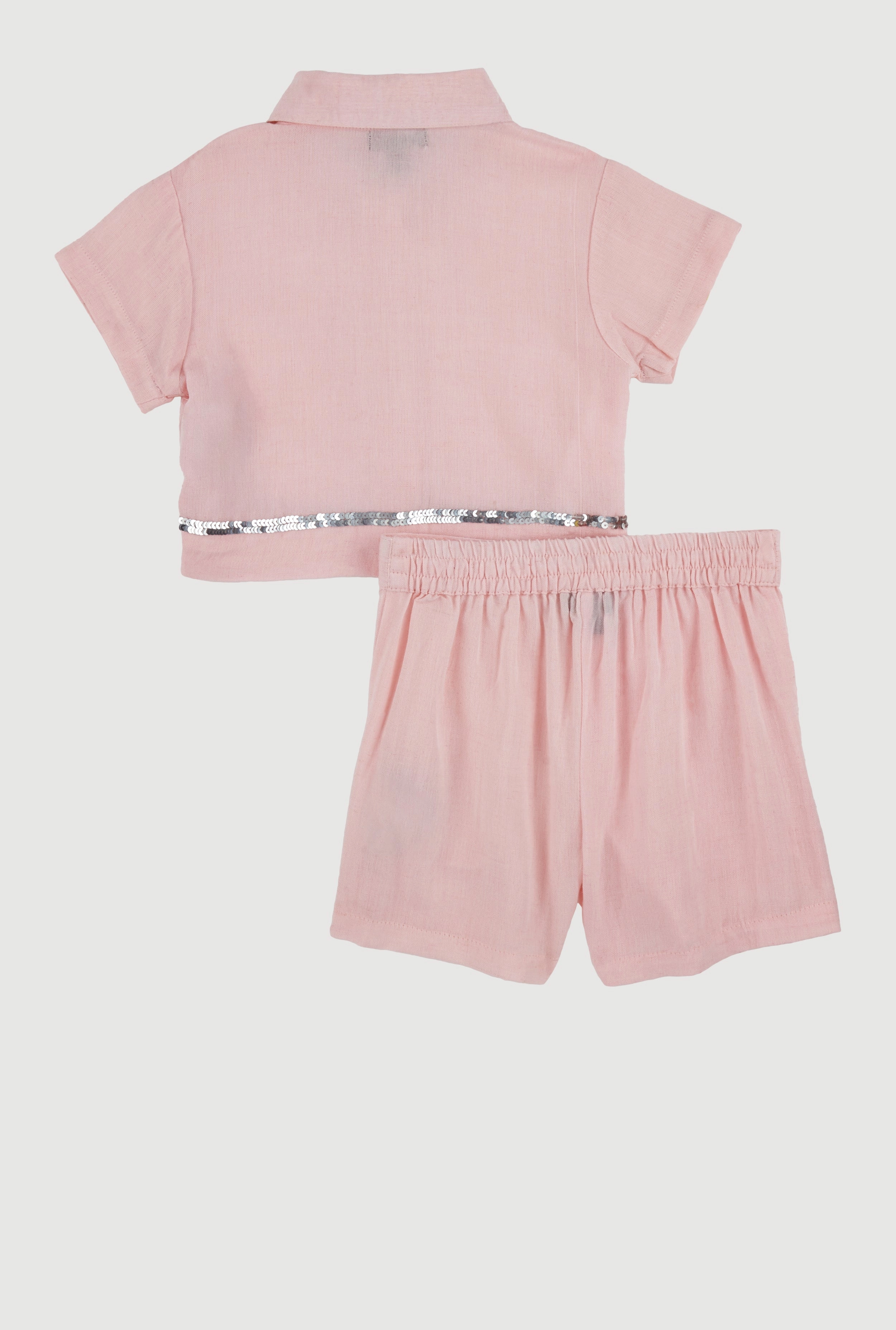 Baby Girls 12-24M Sequin Trim Shirt and Shorts Set