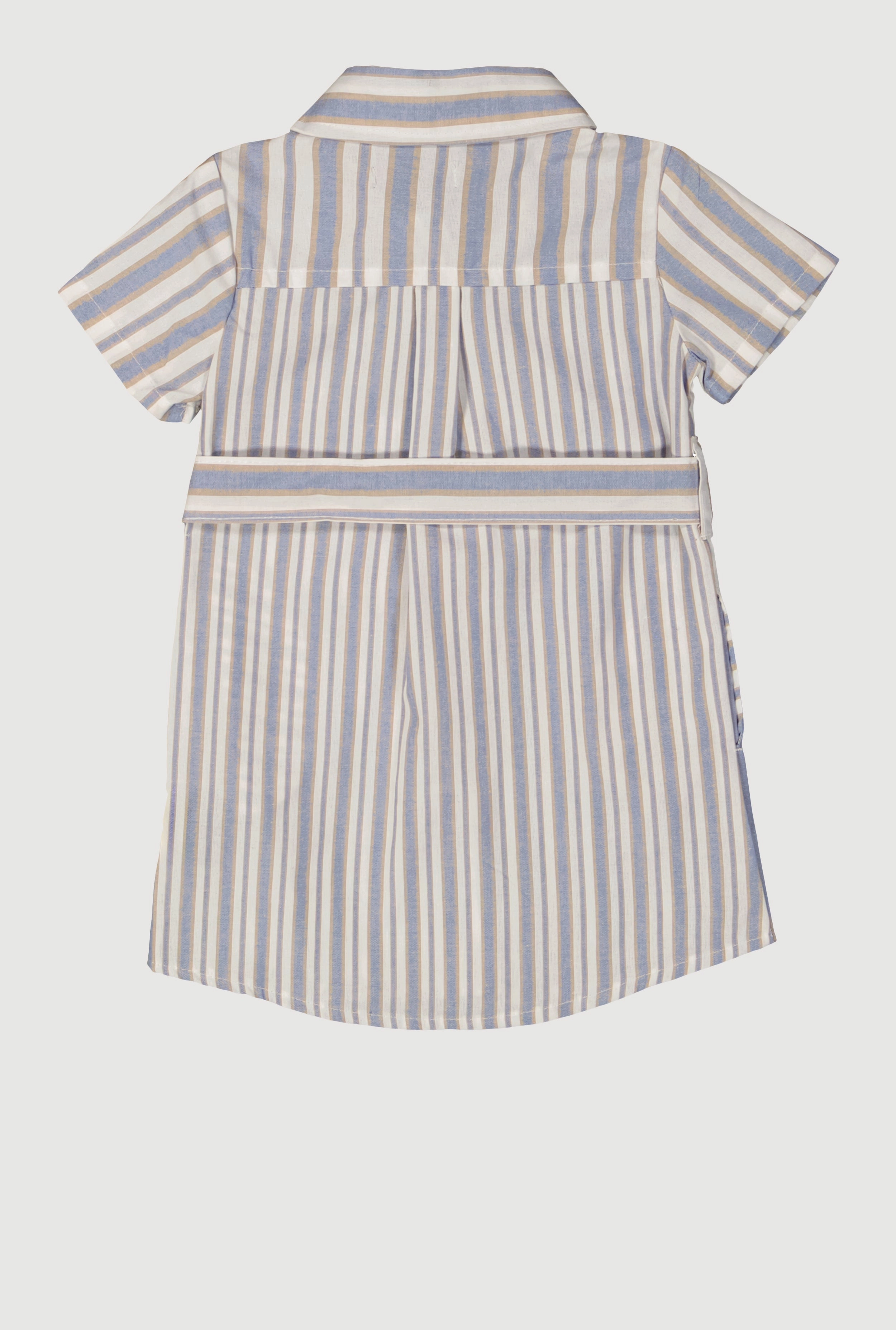 Baby Girls 12-24M Striped Tie Waist Belted Shirt Dress