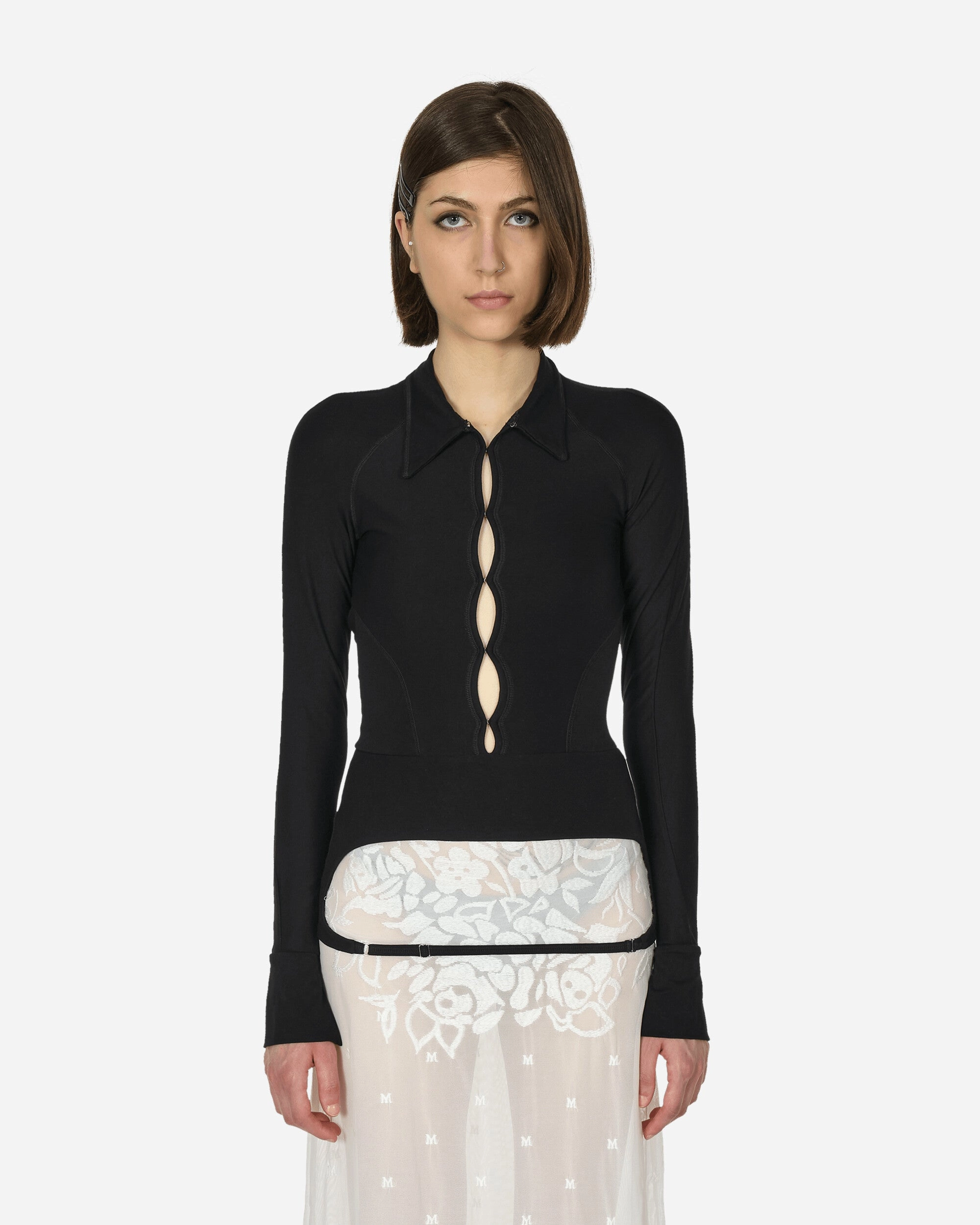 Backless Jersey Shirt Black