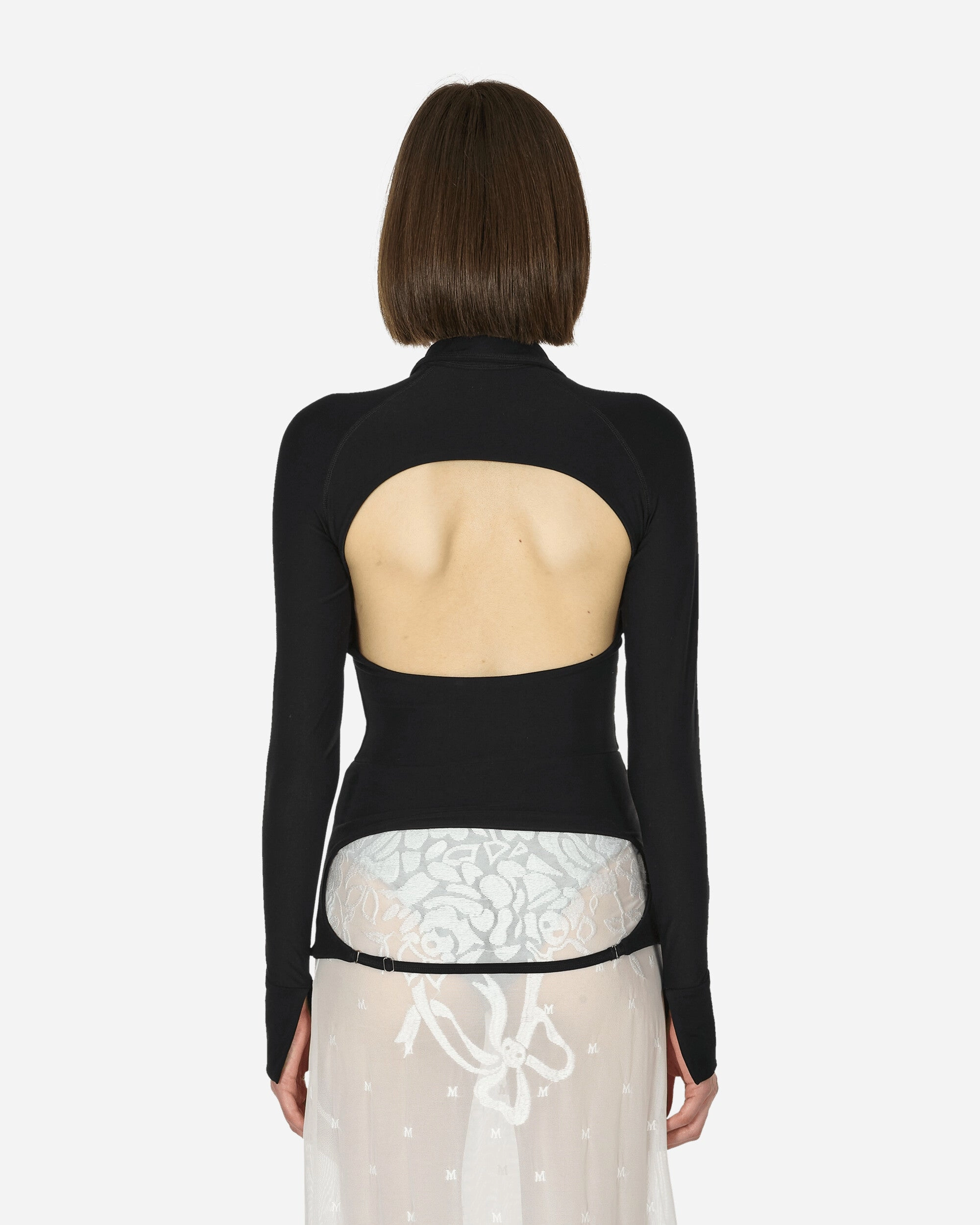 Backless Jersey Shirt Black