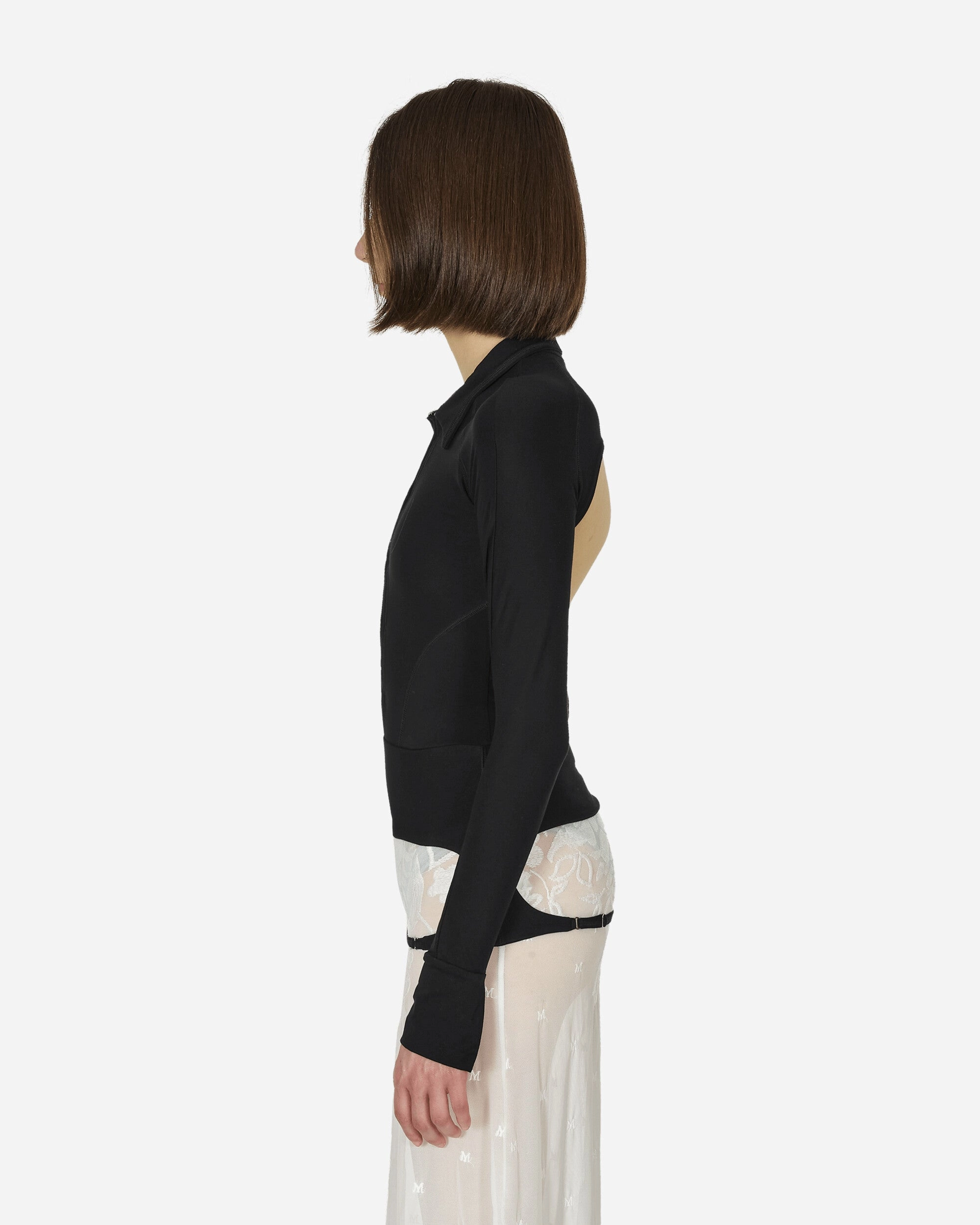 Backless Jersey Shirt Black