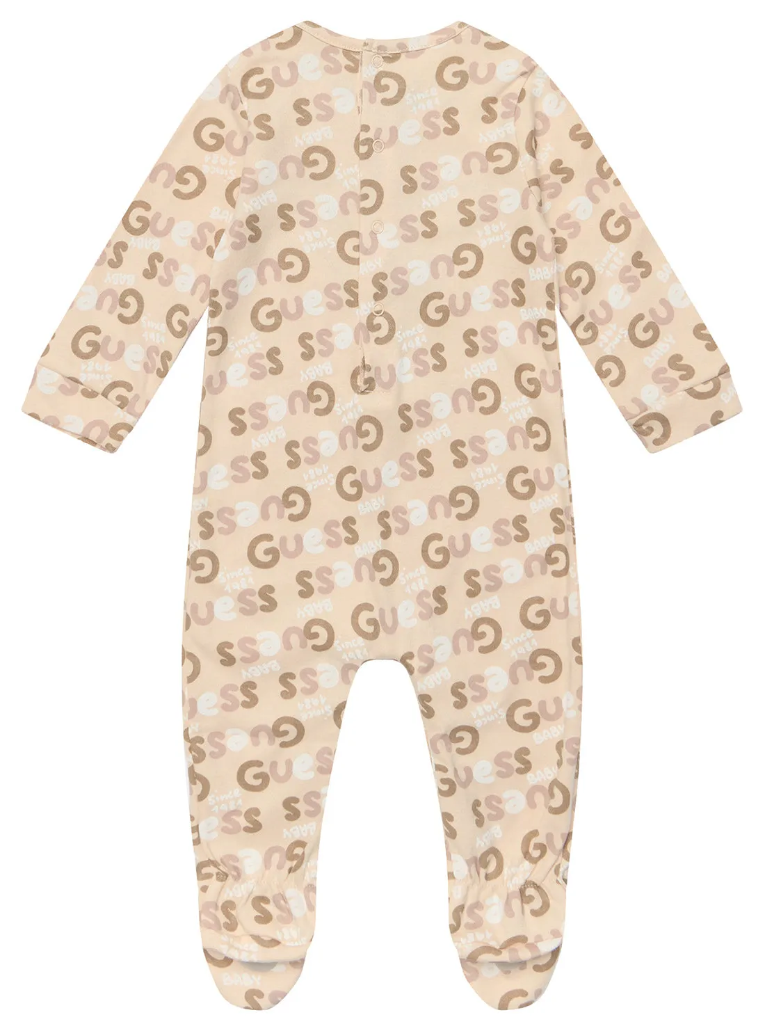 Beige Interlock Overall Onesie (0-12m)