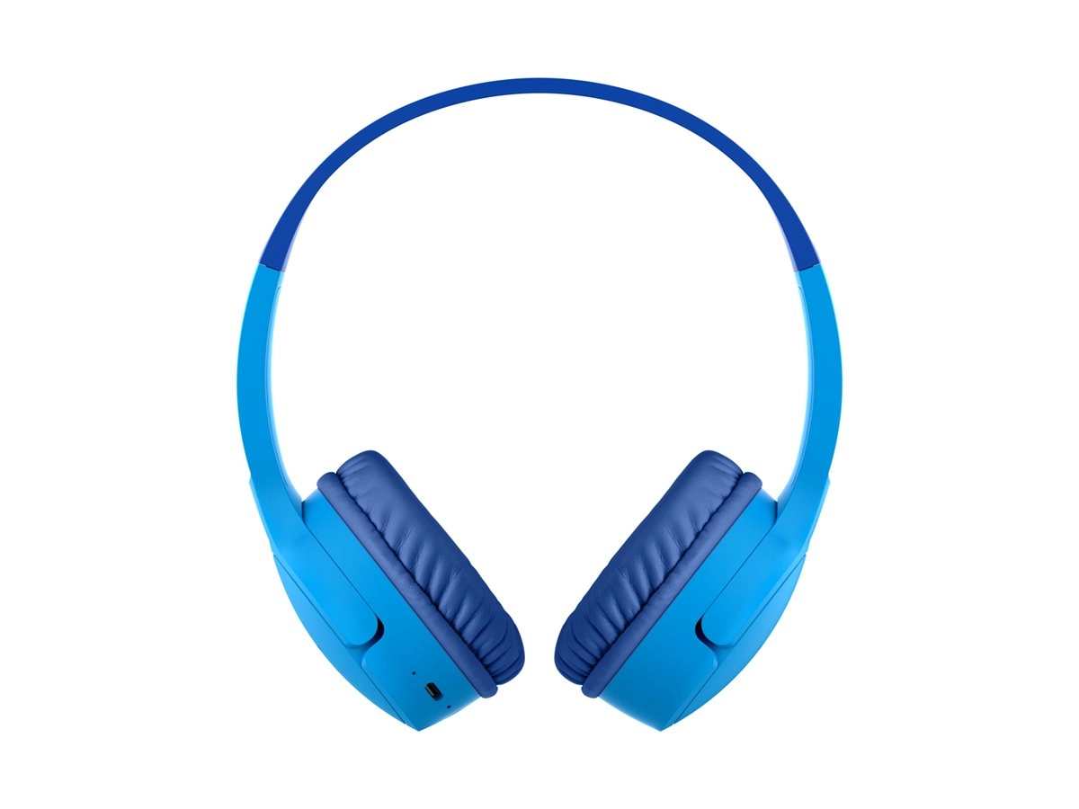 Belkin SoundForm Mini - Headphones with mic - on-ear - Bluetooth - wireless, wired - 3.5 mm jack - blue AUD002BTBLV3