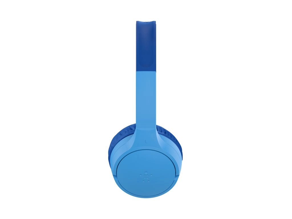 Belkin SoundForm Mini - Headphones with mic - on-ear - Bluetooth - wireless, wired - 3.5 mm jack - blue AUD002BTBLV3