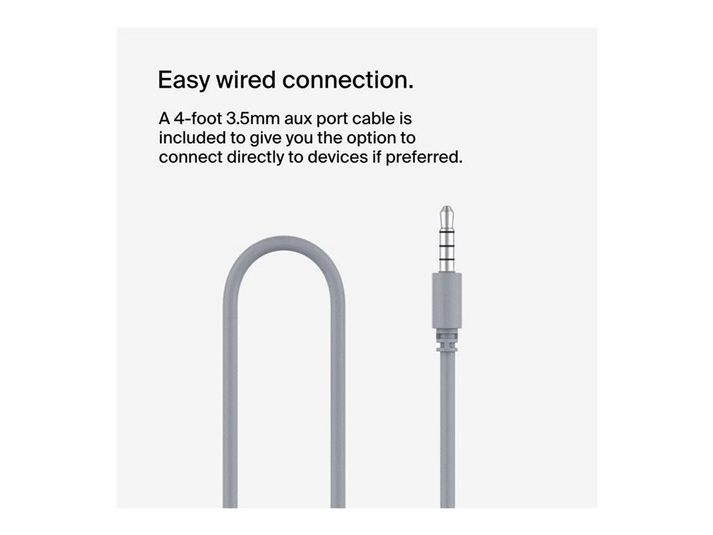 Belkin SoundForm Mini - Headphones with mic - on-ear - Bluetooth - wireless, wired - 3.5 mm jack - blue AUD002BTBLV3