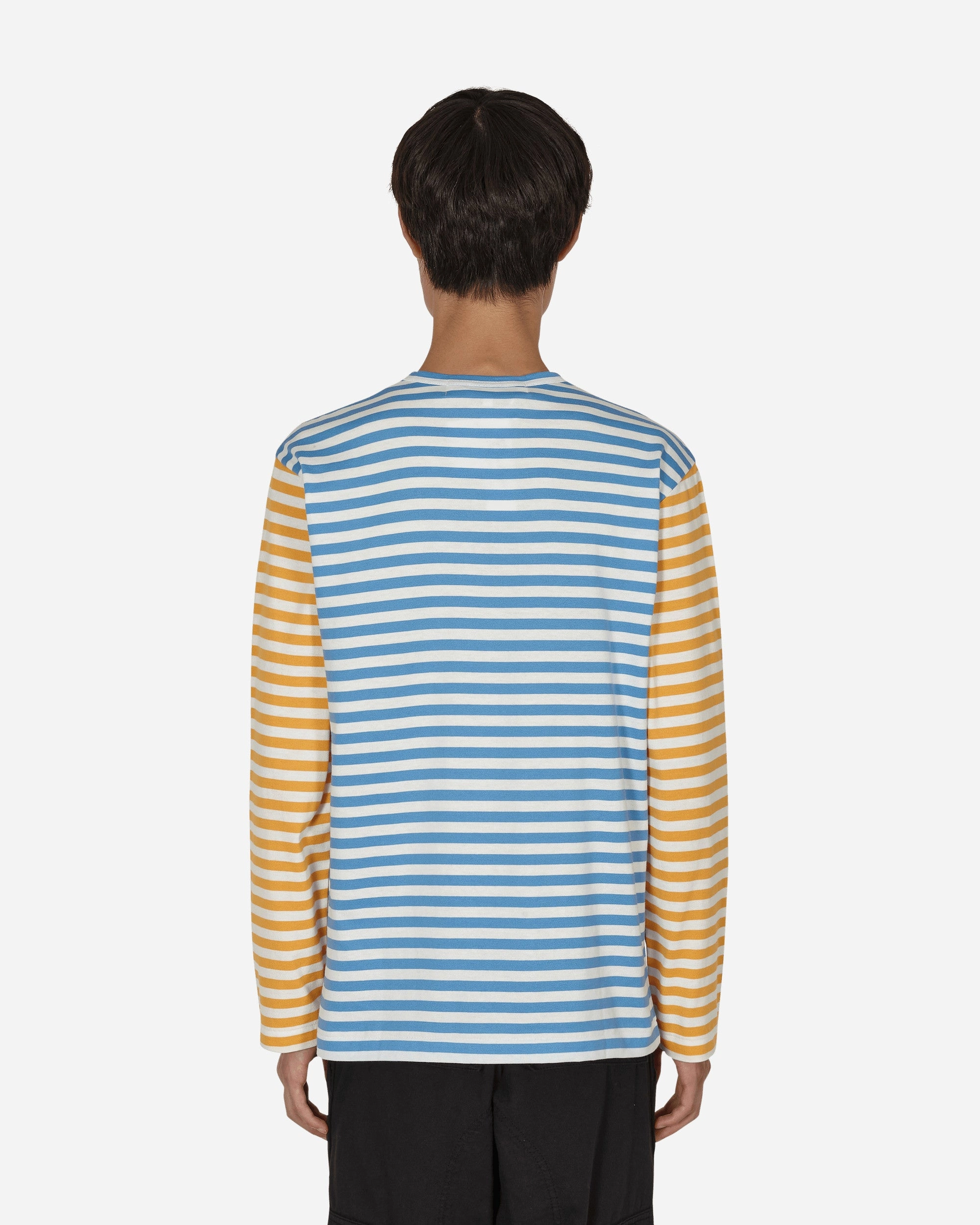 Bi-Color Stripe Longsleeve T-Shirt Blue