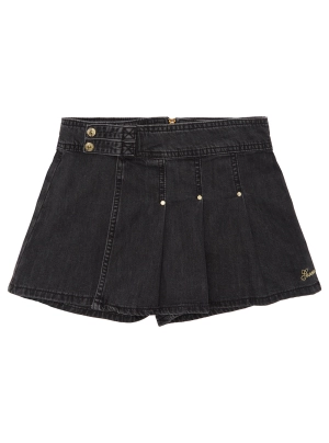 Black Denim Skort (7-16)