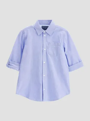 Blue Oxford Long Sleeve Shirt (7-16)