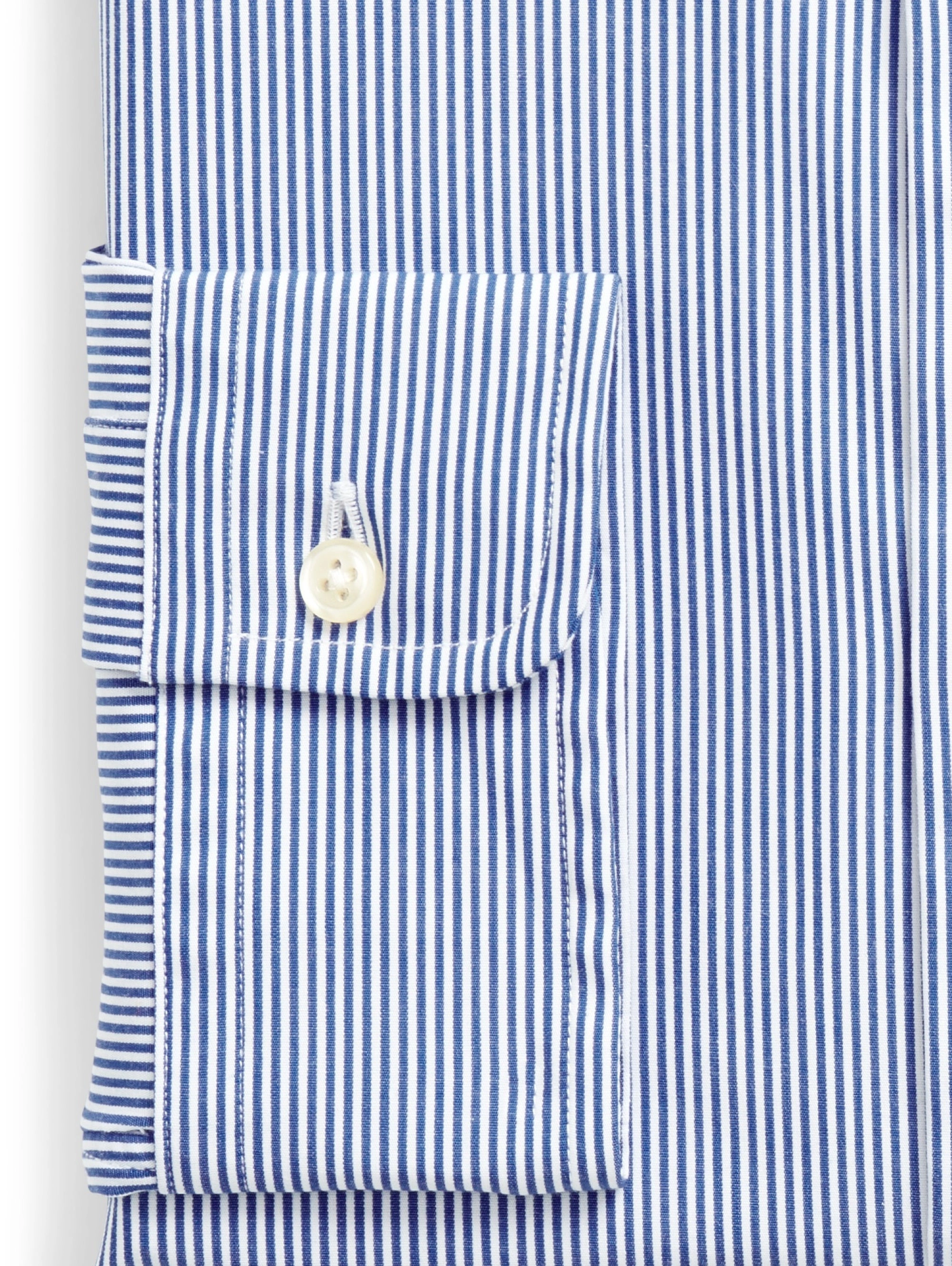 Blue / White Stretch Striped Shirt