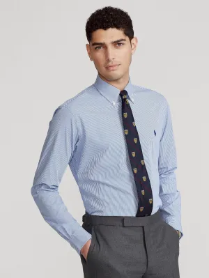 Blue / White Stretch Striped Shirt