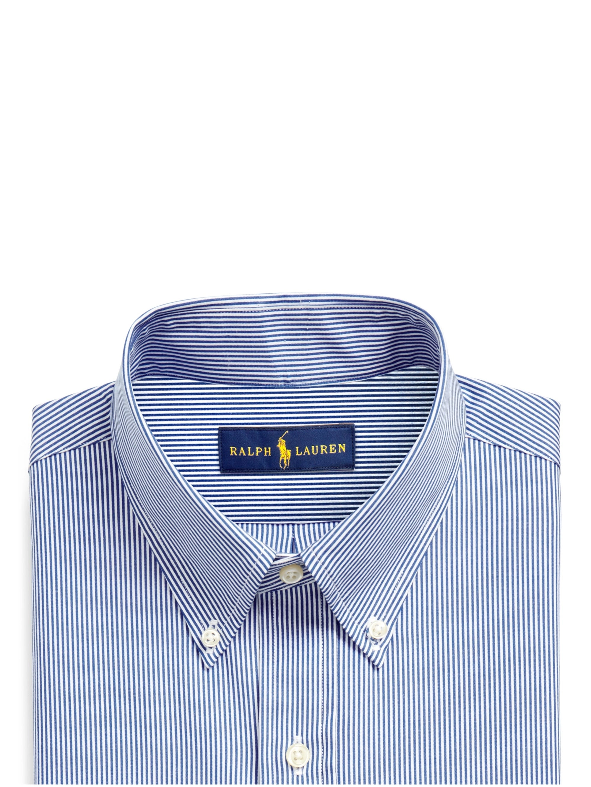 Blue / White Stretch Striped Shirt