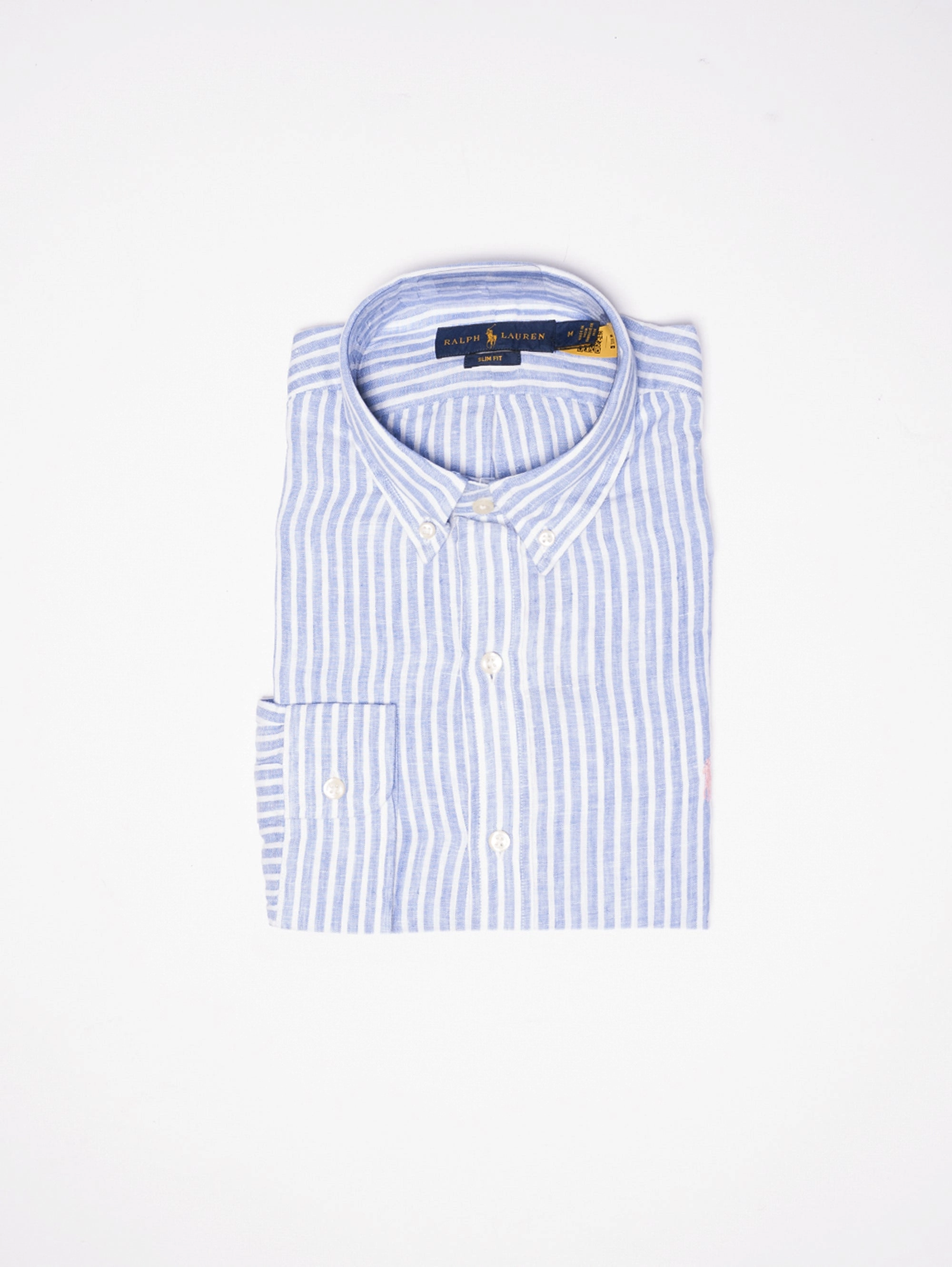 Blue/White Linen Striped Shirt