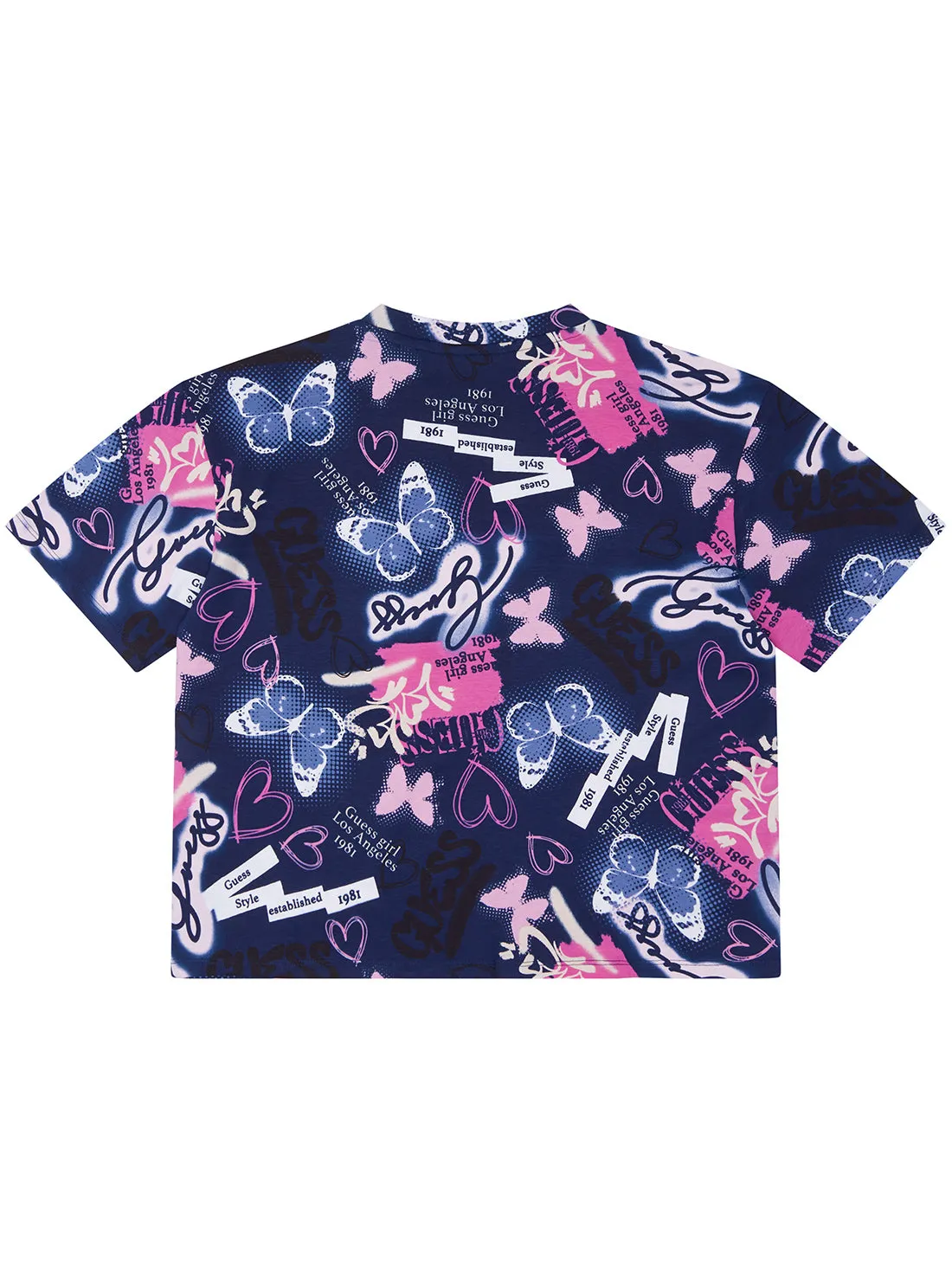 Butterfly Print Short Sleeve T-Shirt (7-16)