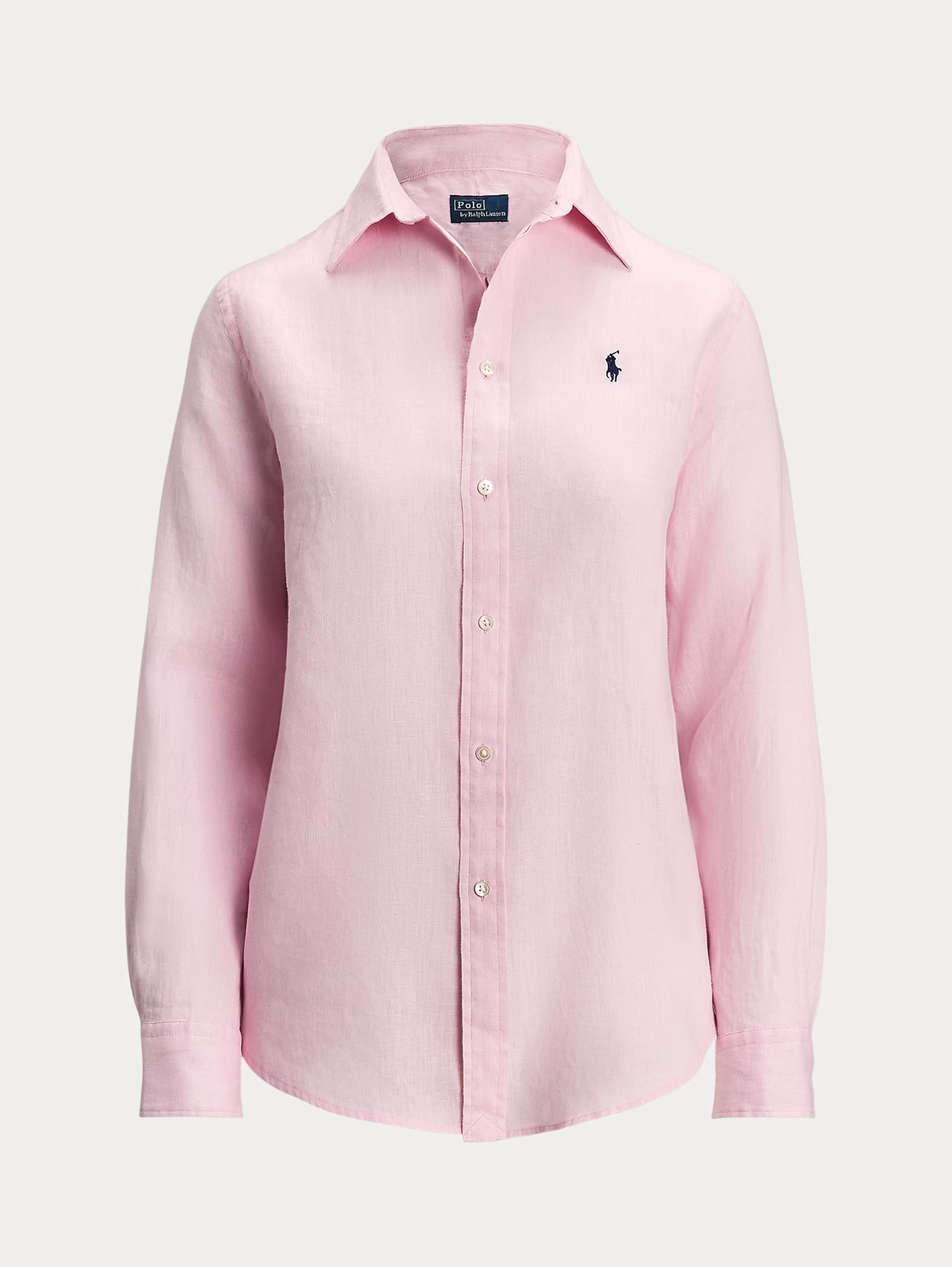 Camicia Classic Fit in Lino Rosa