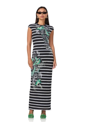 Cody Maxi Dress - Tattoo Stripe