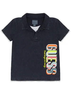 Dark Blue Logo Polo T-Shirt (2-7)