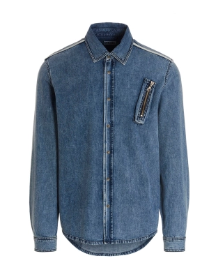 Diesel D-Tuyman Zip-Detailed Denim Shirt