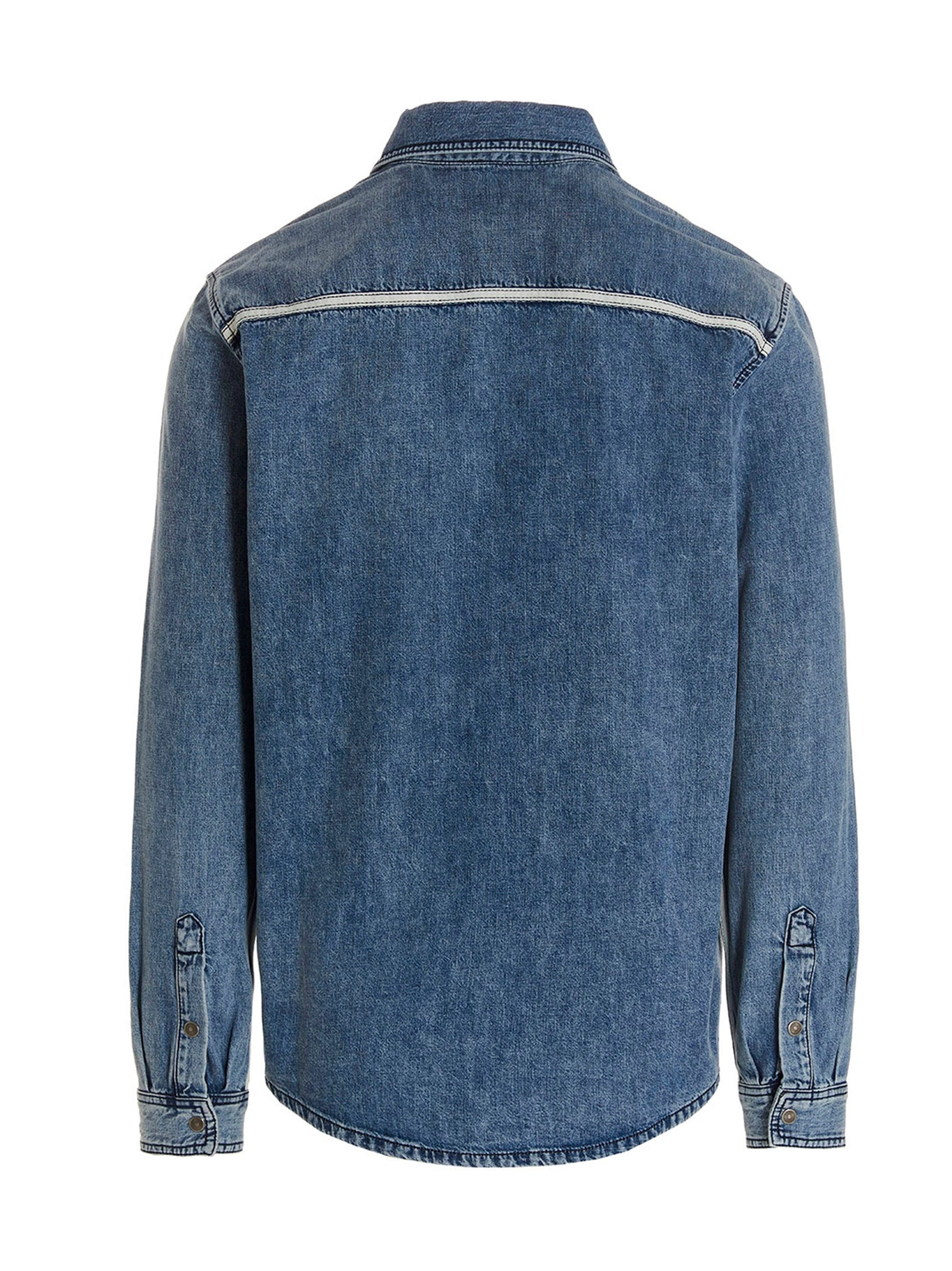 Diesel D-Tuyman Zip-Detailed Denim Shirt
