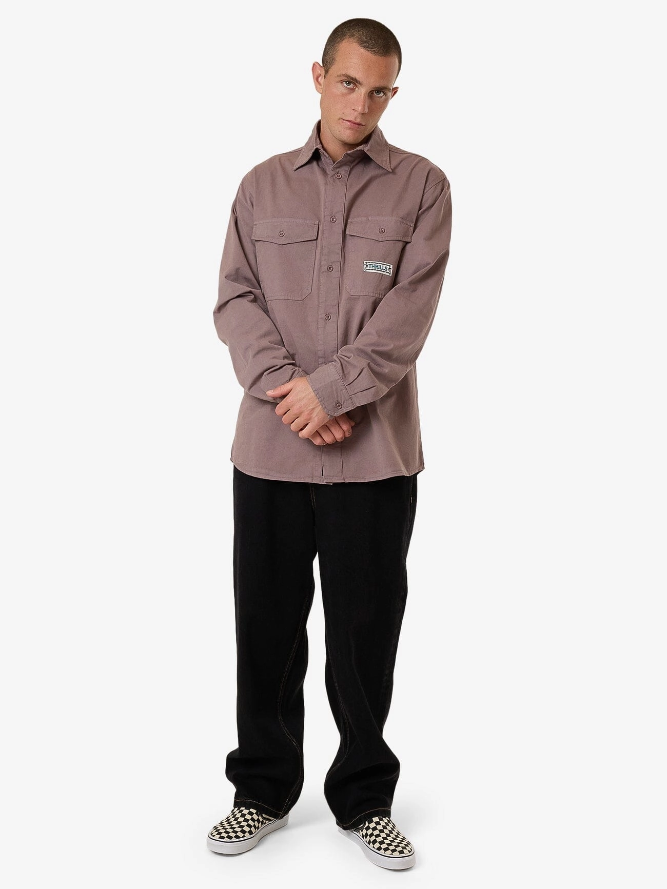 Double Meaning Long Sleeve Shirt - Dove