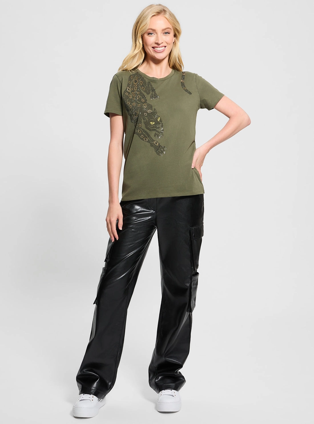 Eco Green Crystal Panther T-Shirt