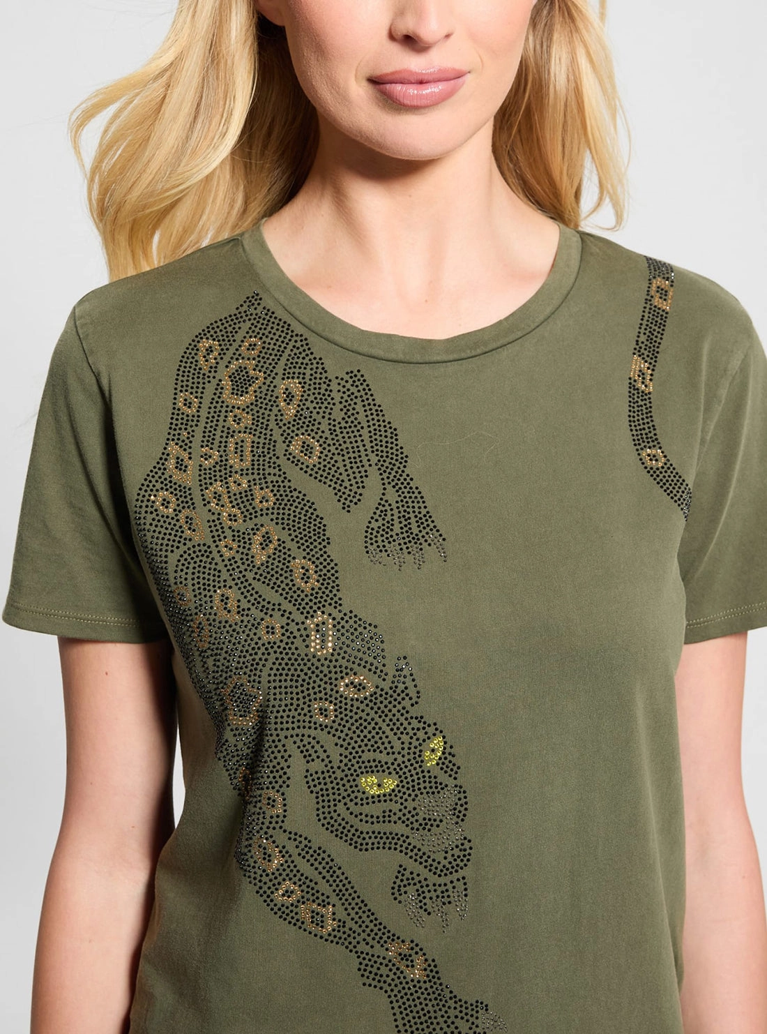 Eco Green Crystal Panther T-Shirt