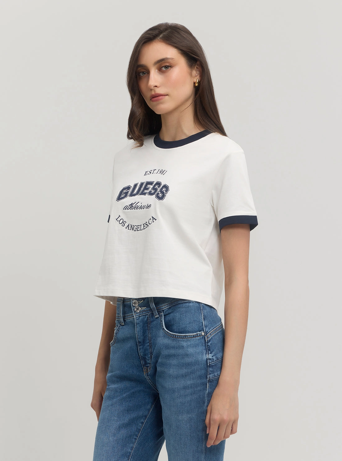 Eco White Blue Raquelle T-Shirt