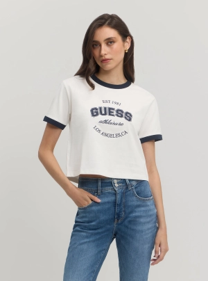 Eco White Blue Raquelle T-Shirt