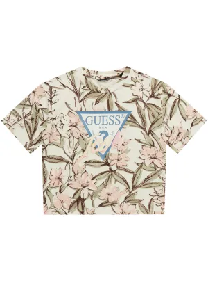 Floral Print Short Sleeve T-Shirt (2-7)