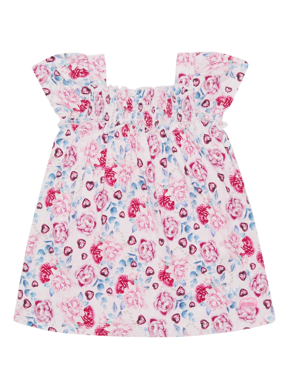 Flower Pink Print Dress (0-12m)
