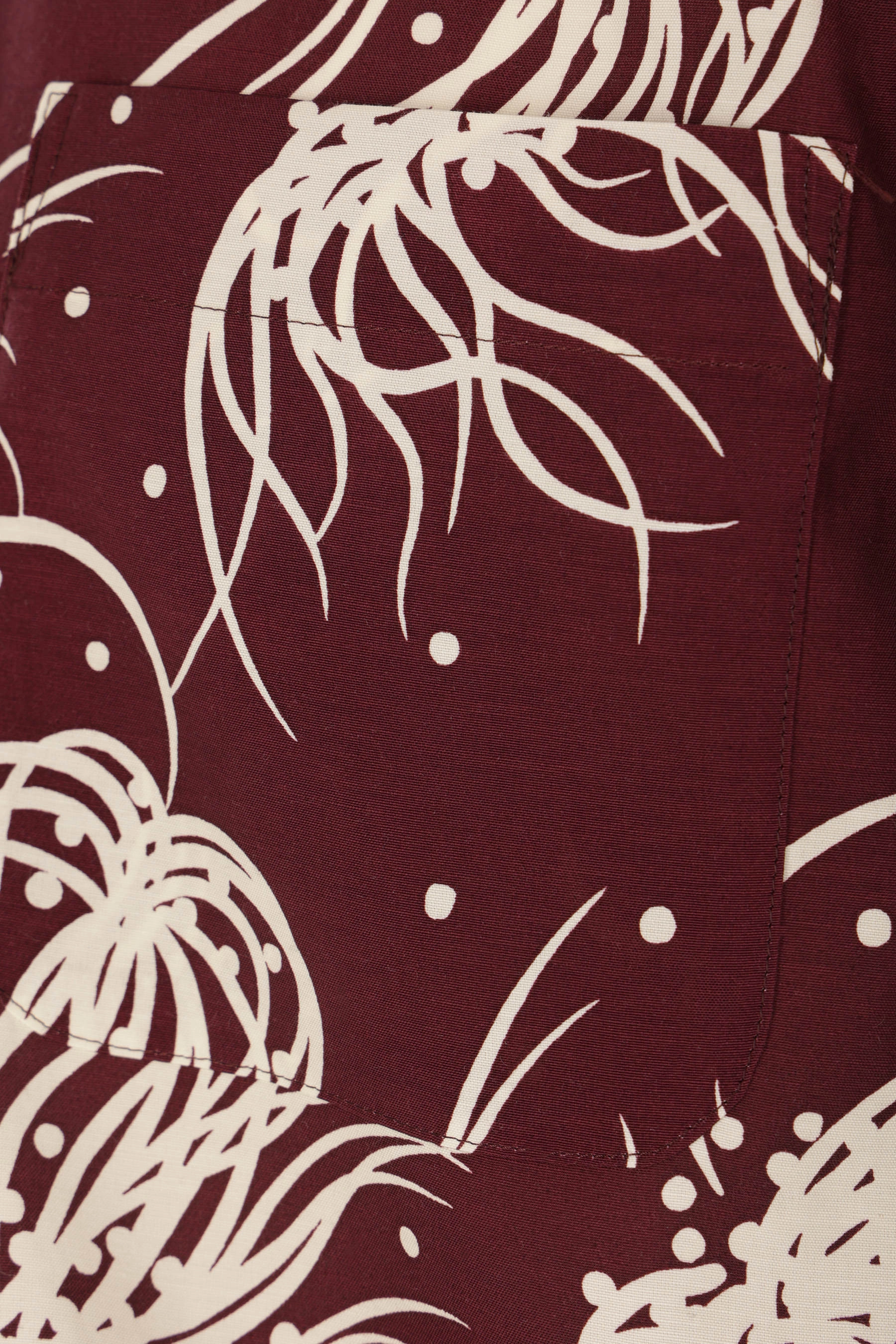 graphic print cotton blend polo shirt