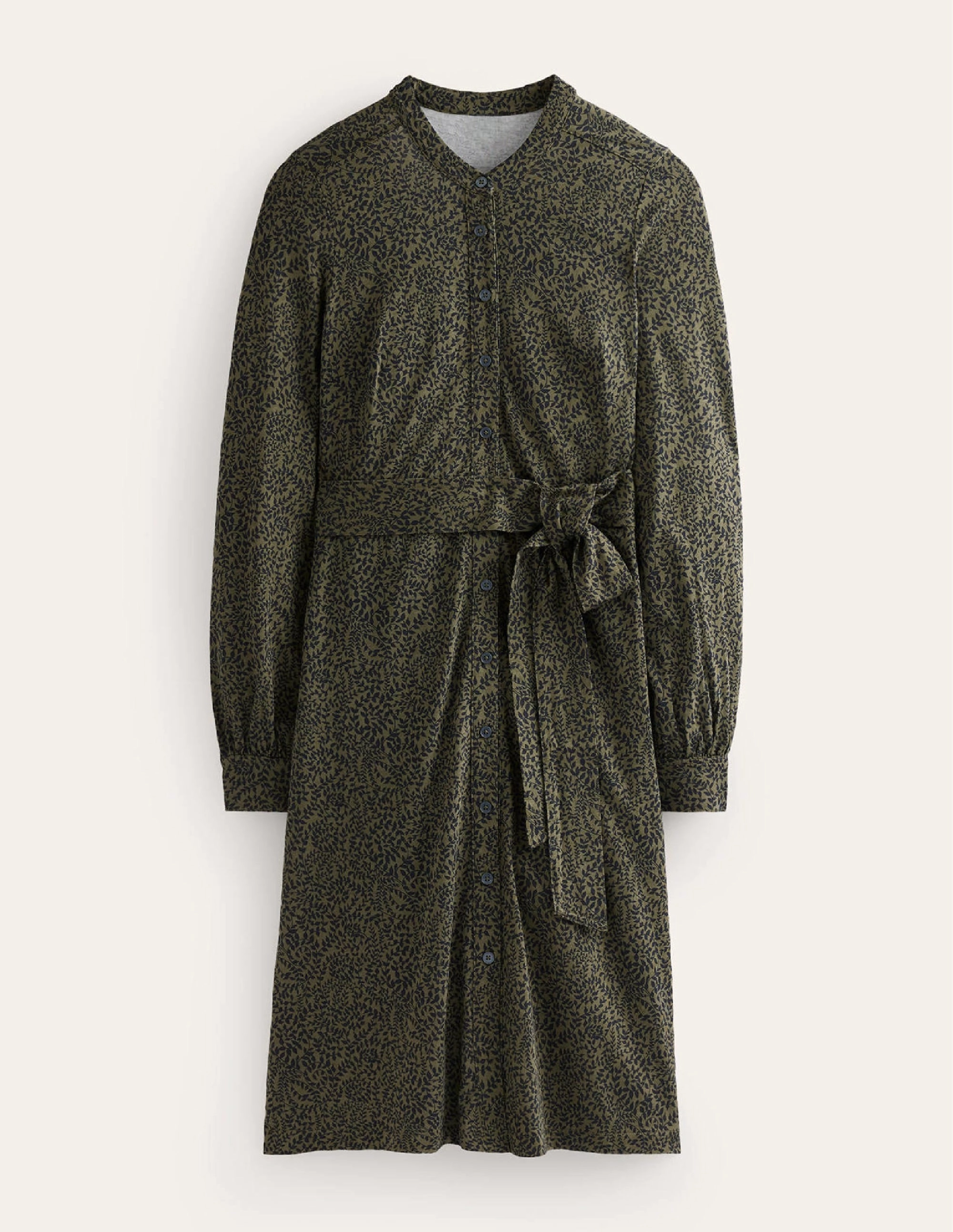 Julia Jersey Shirt Dress-Spruce, Pome Sprig