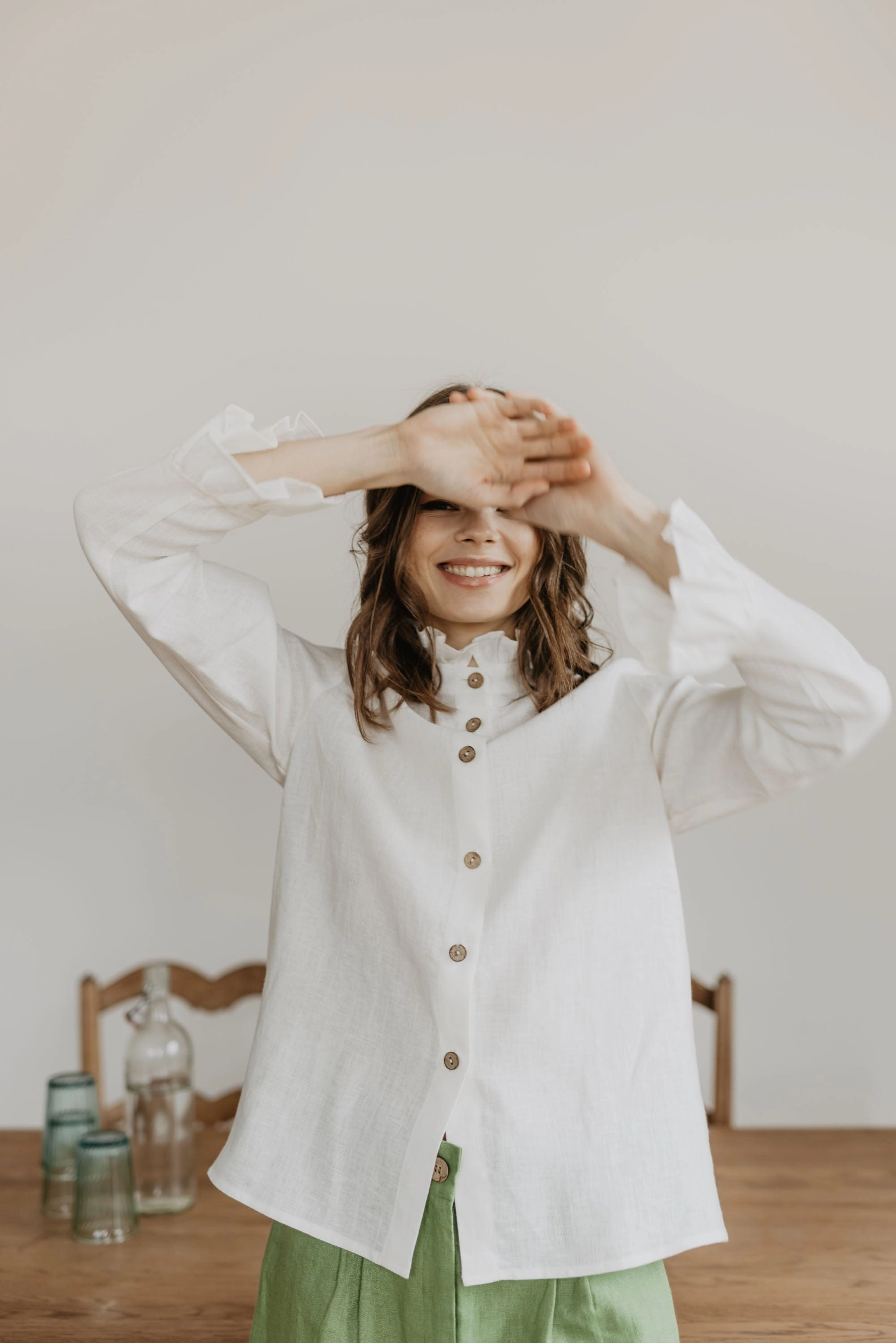 Juodkrante Women's Linen Shirt | Multiple Colours