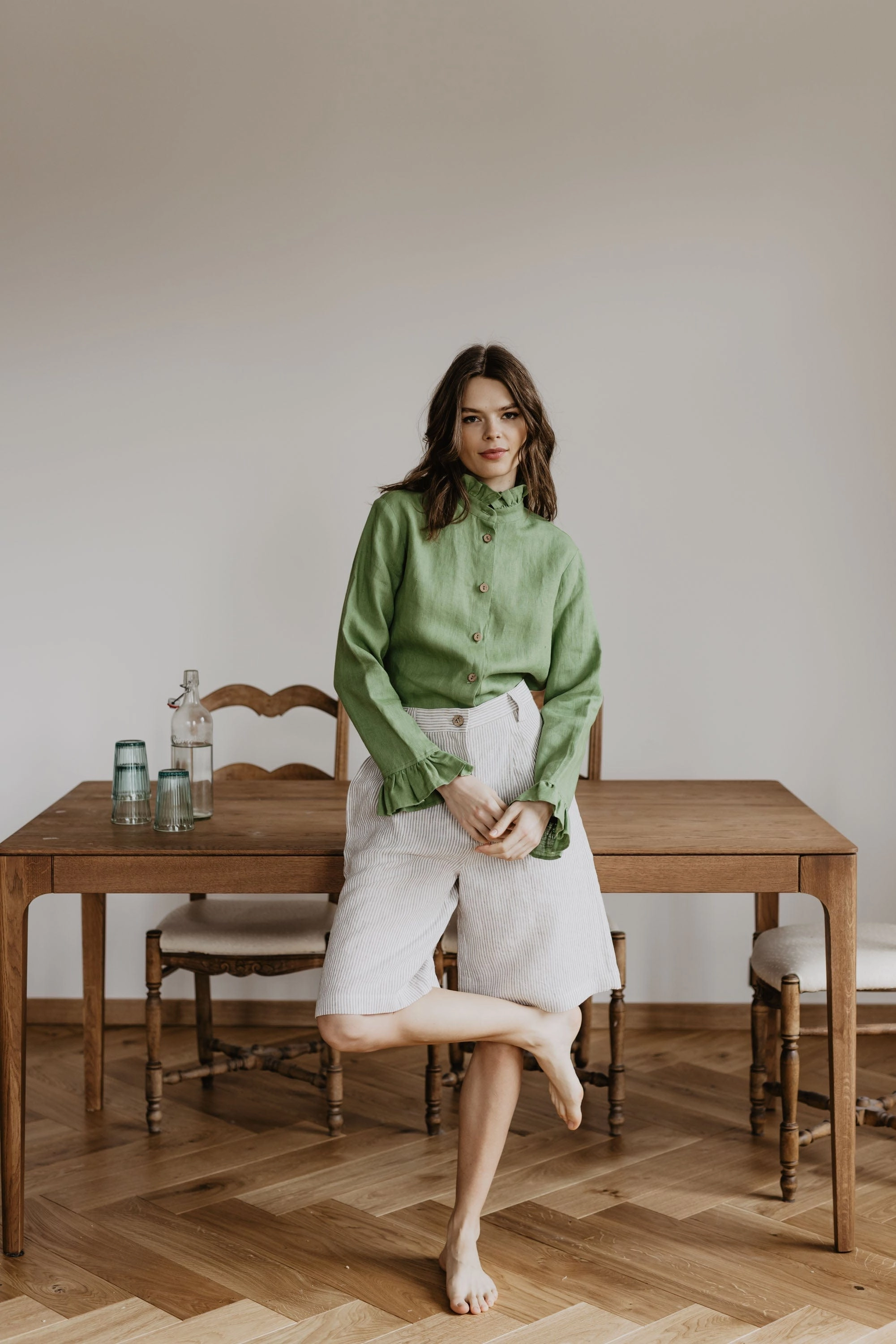 Juodkrante Women's Linen Shirt | Multiple Colours