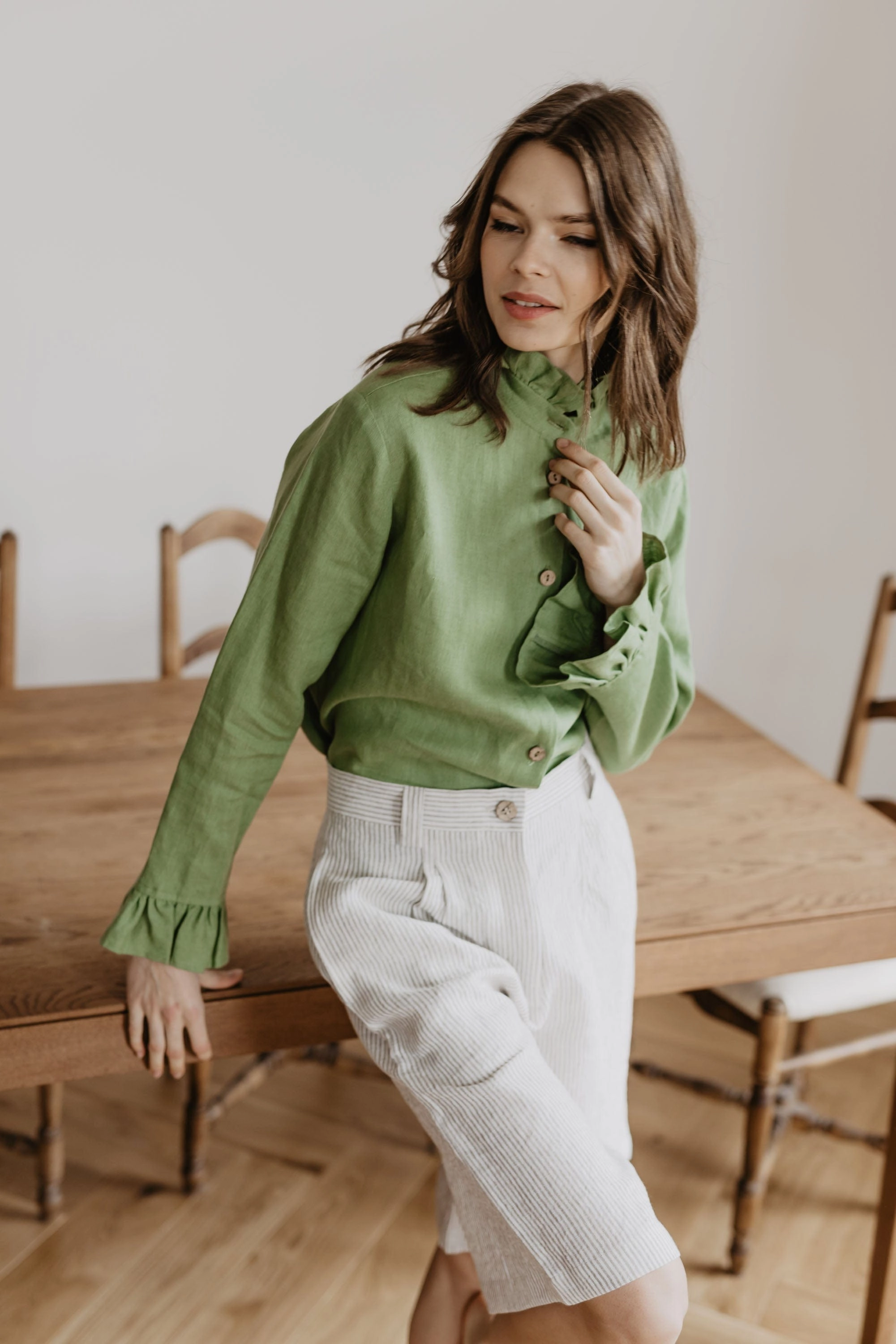 Juodkrante Women's Linen Shirt | Multiple Colours