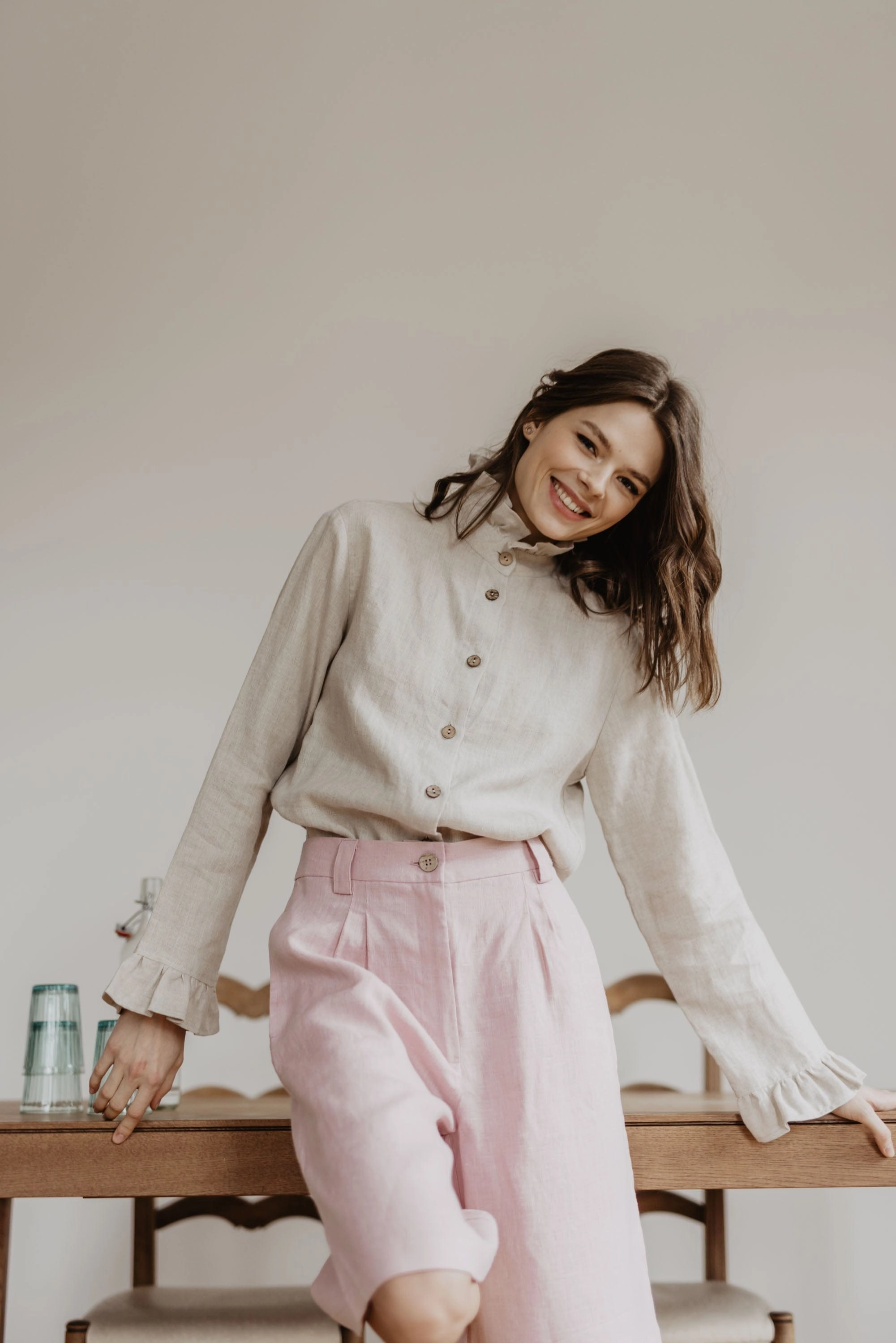 Juodkrante Women's Linen Shirt | Multiple Colours