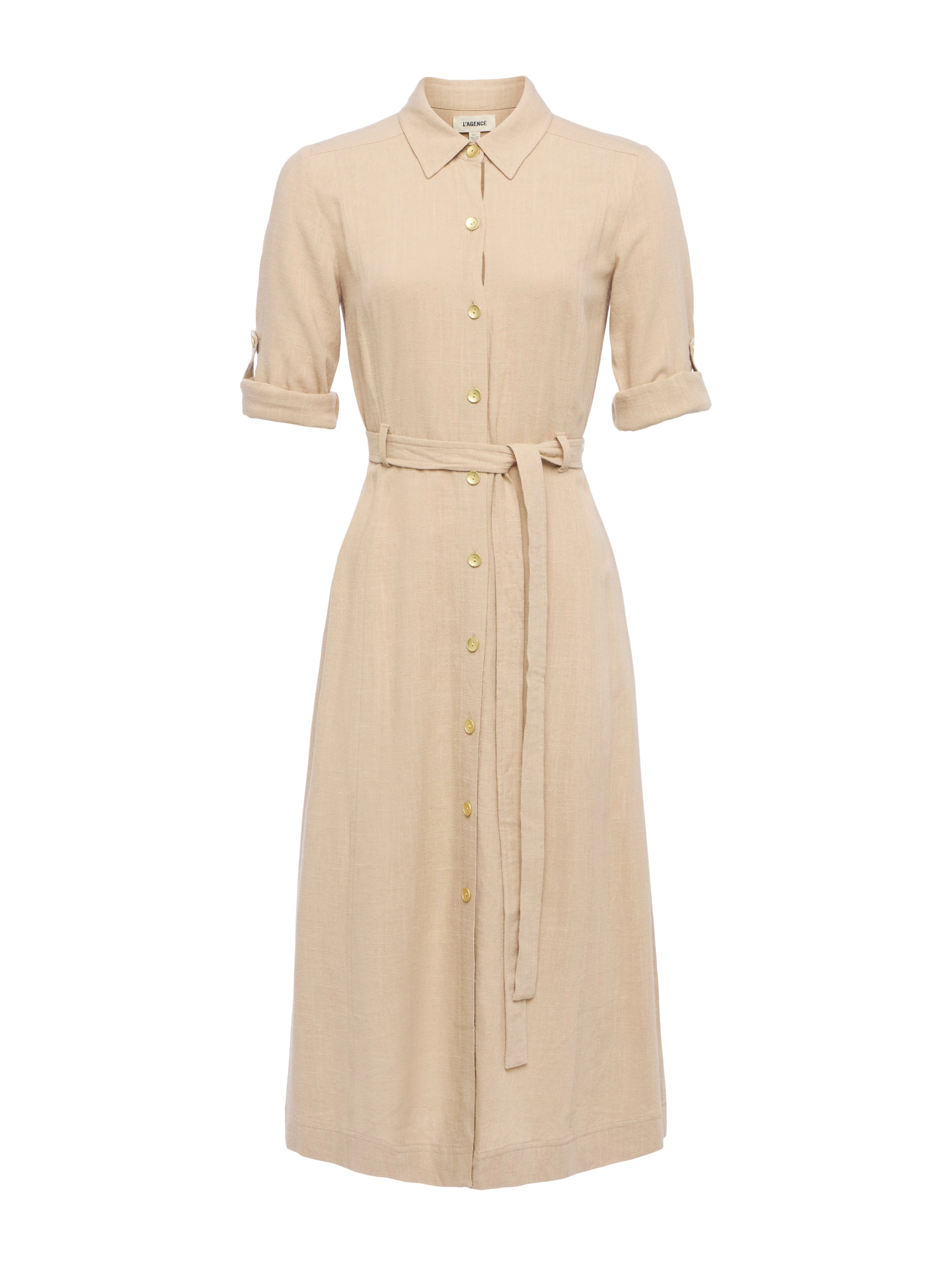 Malika Linen-Blend Shirt Dress