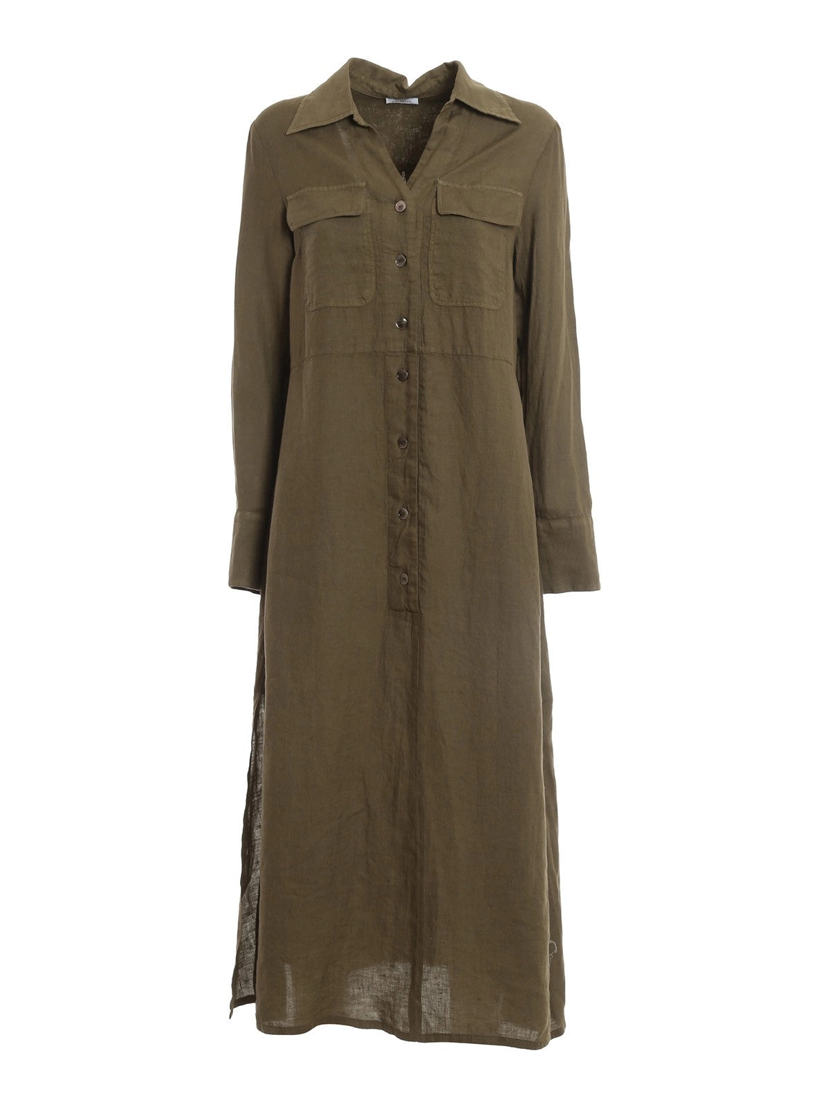 Malo Buttoned Midi Shirt Dress