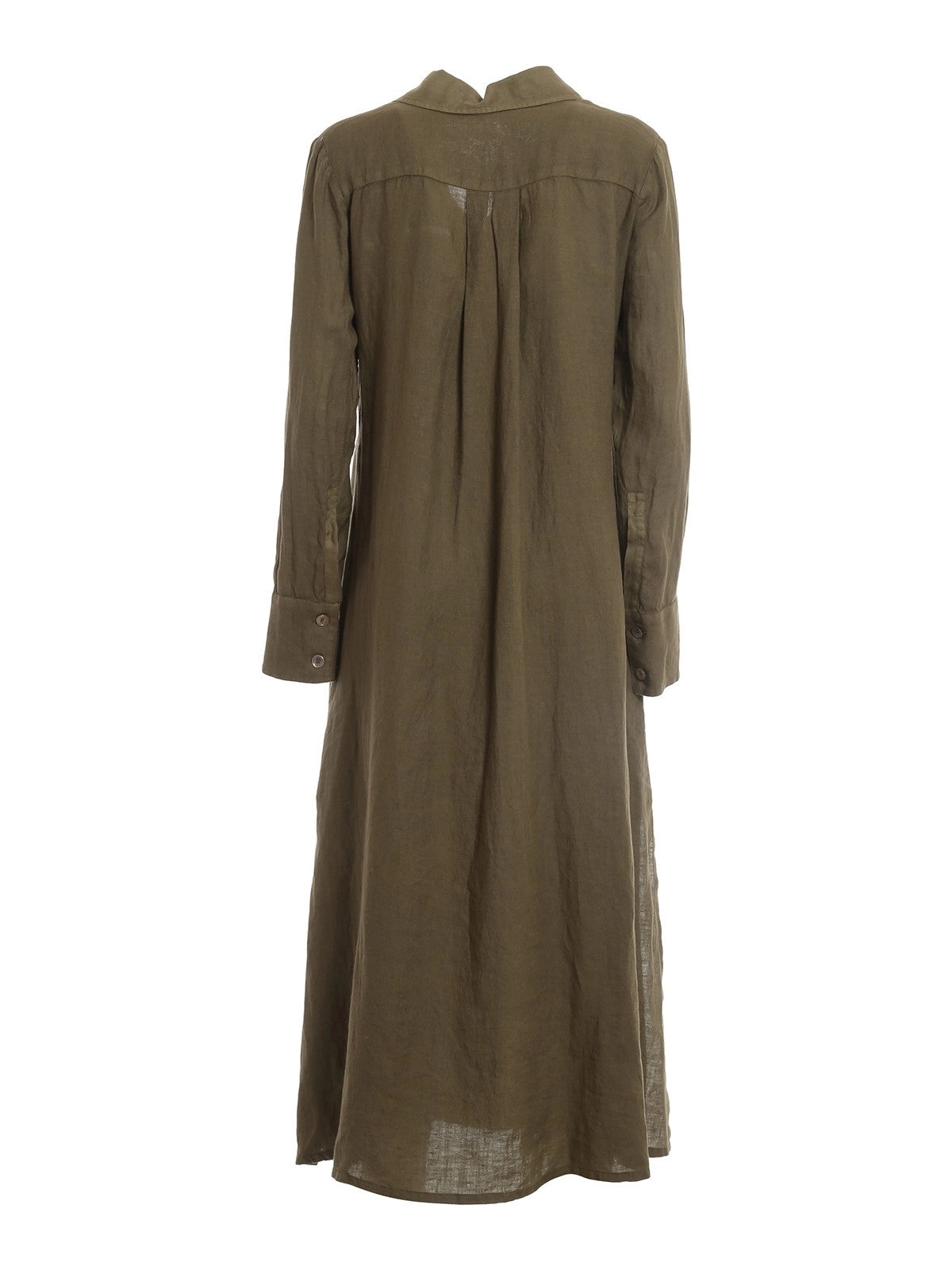 Malo Buttoned Midi Shirt Dress