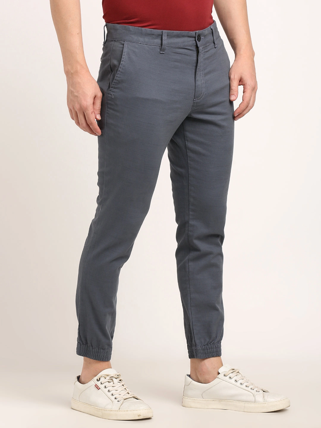 Men Urban Fit Cotton Stretch Trouser