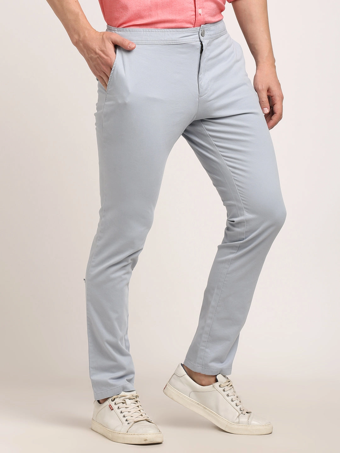Men Urban Fit Cotton Stretch Trouser