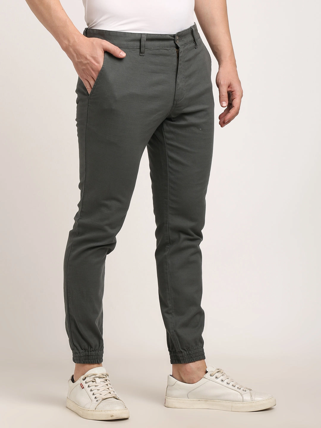 Men Urban Fit Cotton Stretch Trouser