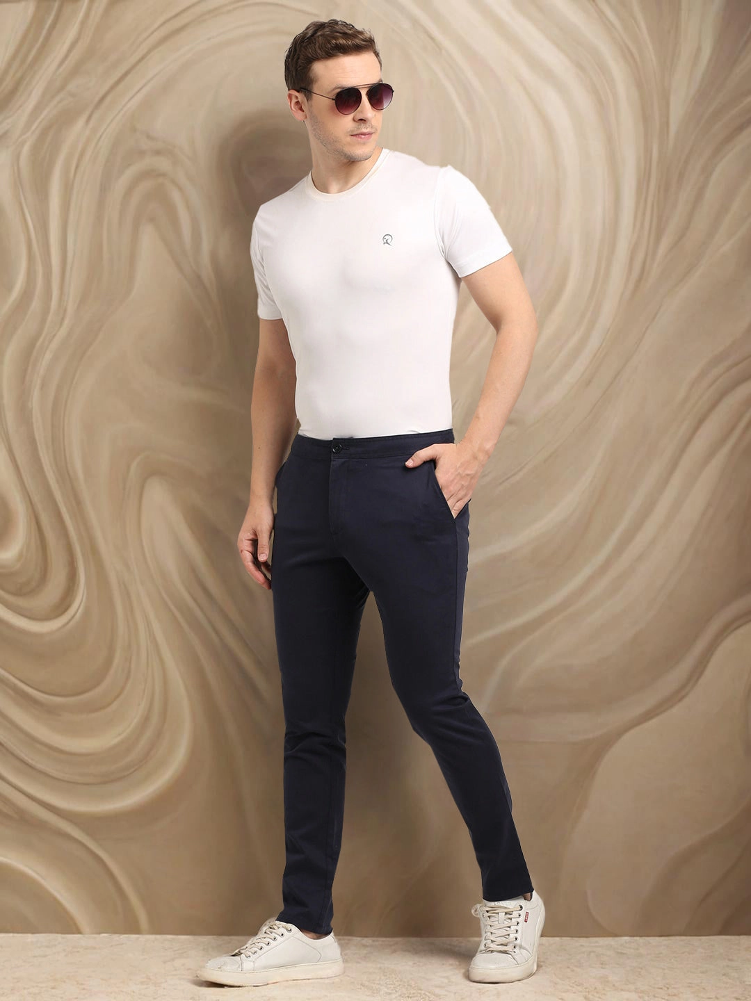 Men Urban Fit Cotton Stretch Trouser